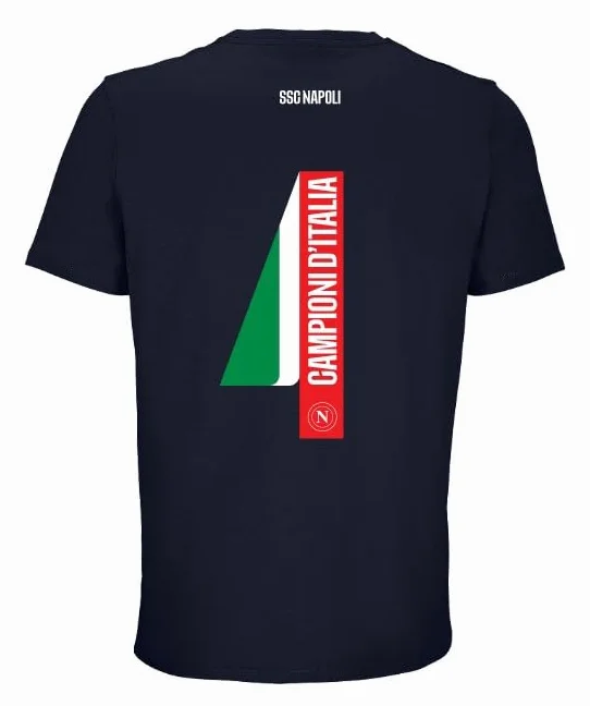 SSC Napoli T-Shirt Celebrativa Campioni d'Italia 24/25 Unisex Adulto