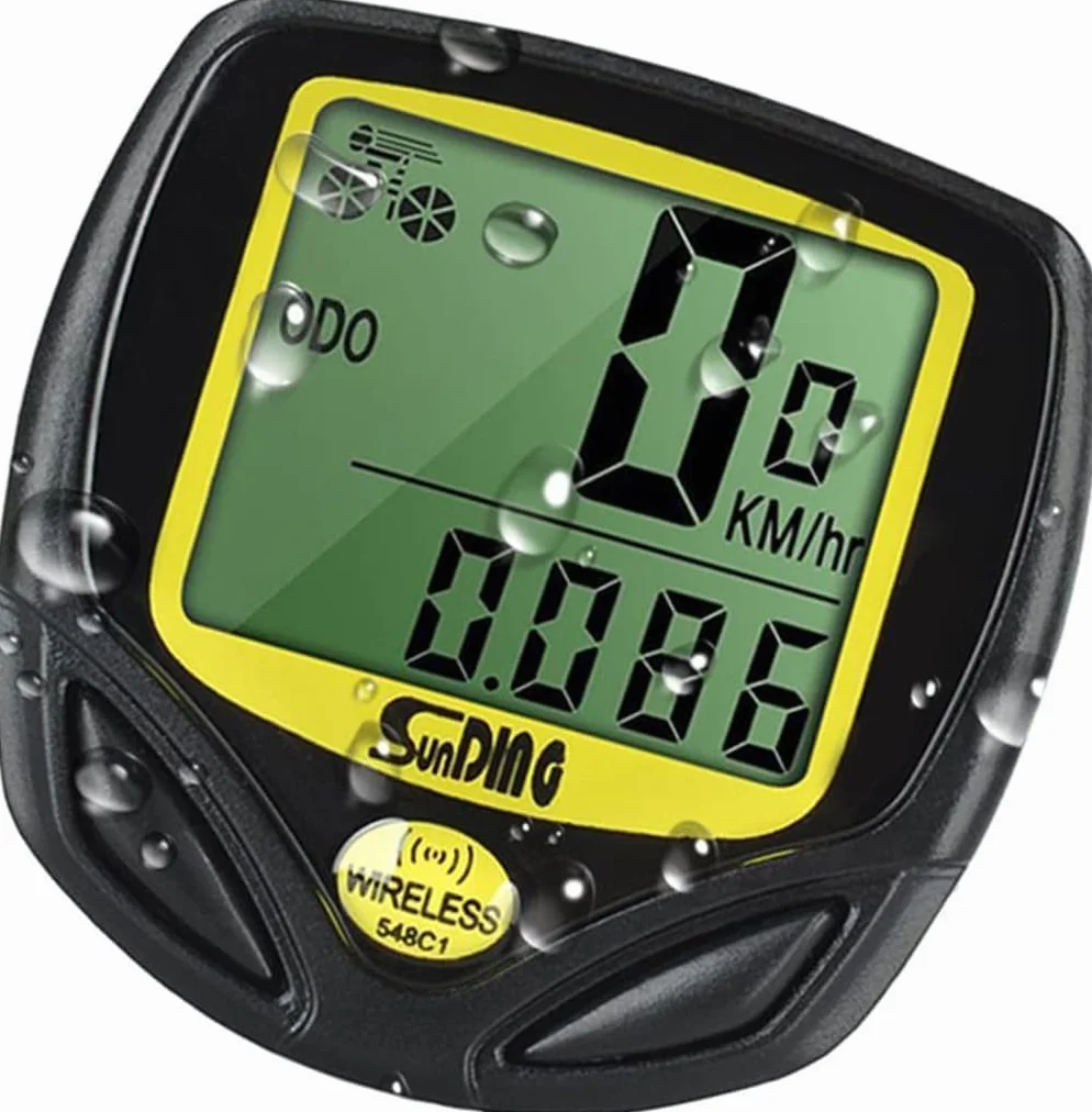 Ciclocomputer Wireless Bici con Display LCD, Tachimetro Digitale Impermeabile IPX4 per MTB Strada
