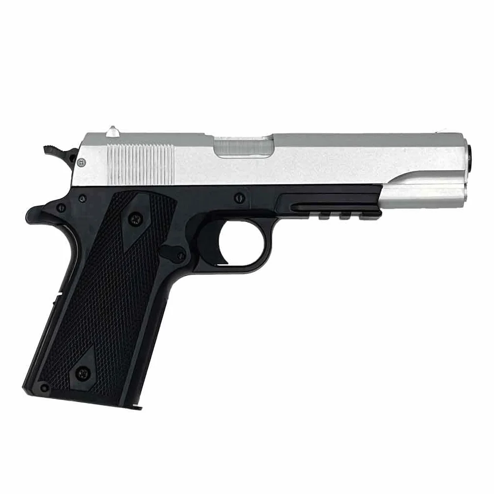 Cybergun Colt 1911 HPA Bicolore Airsoft Pistola a Molla Metallo 0,5 J Nero/Argento