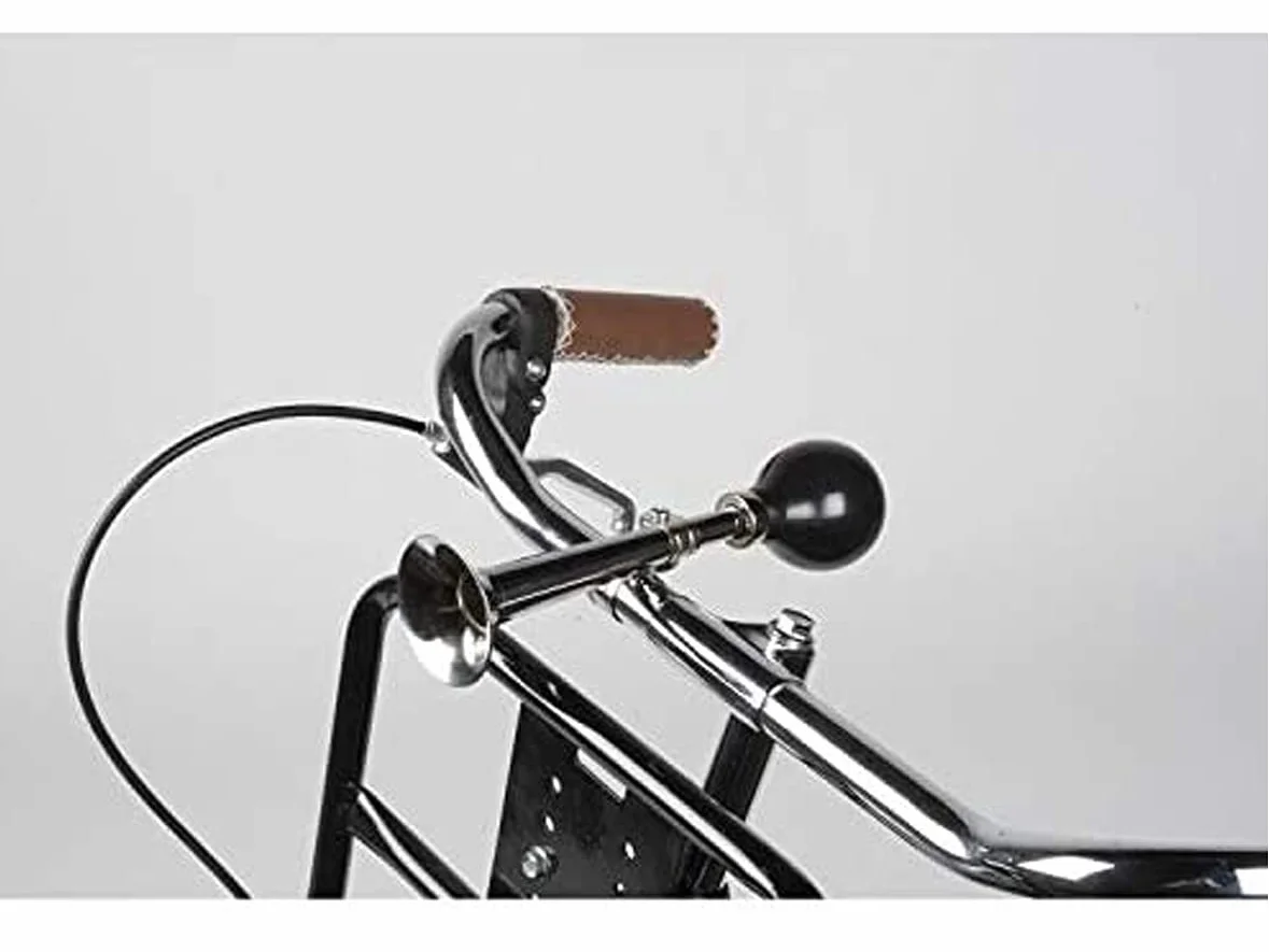 Trombetta Bici in Metallo Campanella Clacson per Bicicletta 18cm 7'' Argento