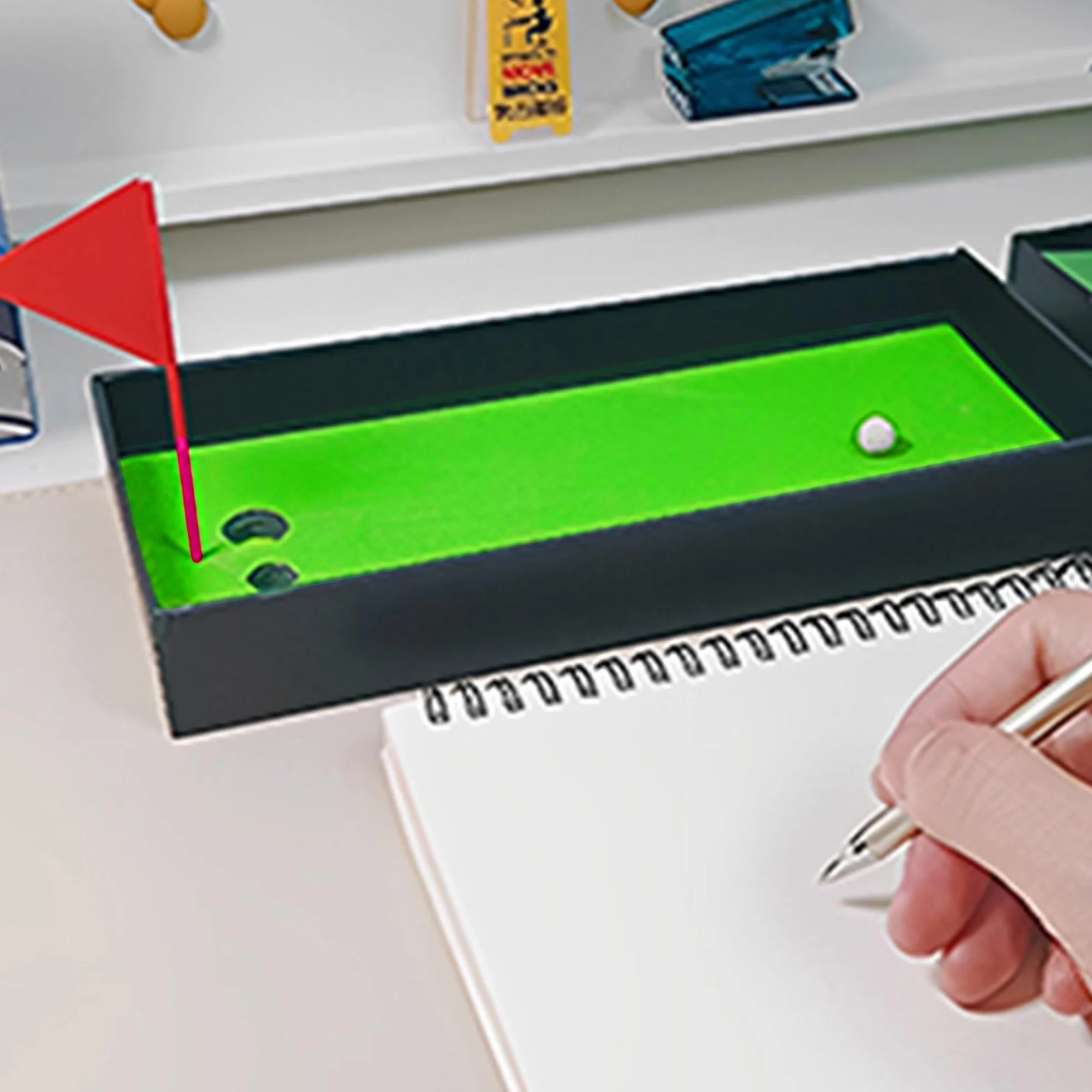 Mini Set di Penne da Golf con Bandiera a Palline, Mazze Golf Decorazioni Cancelleria