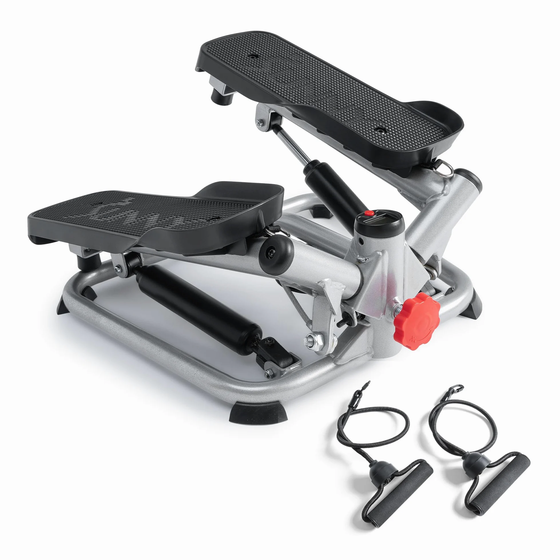 Sunny Health & Fitness Mini Stepper c/Bande Elastiche per Allenamento Casa