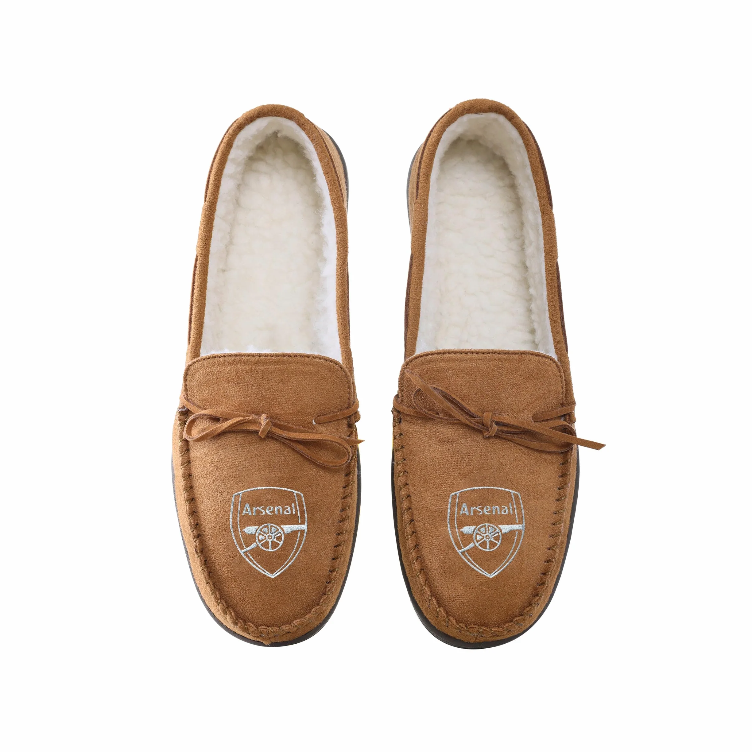 Arsenal FC FOCO Pantofole mocassino pelle scamosciata taglia 44/45 EU
