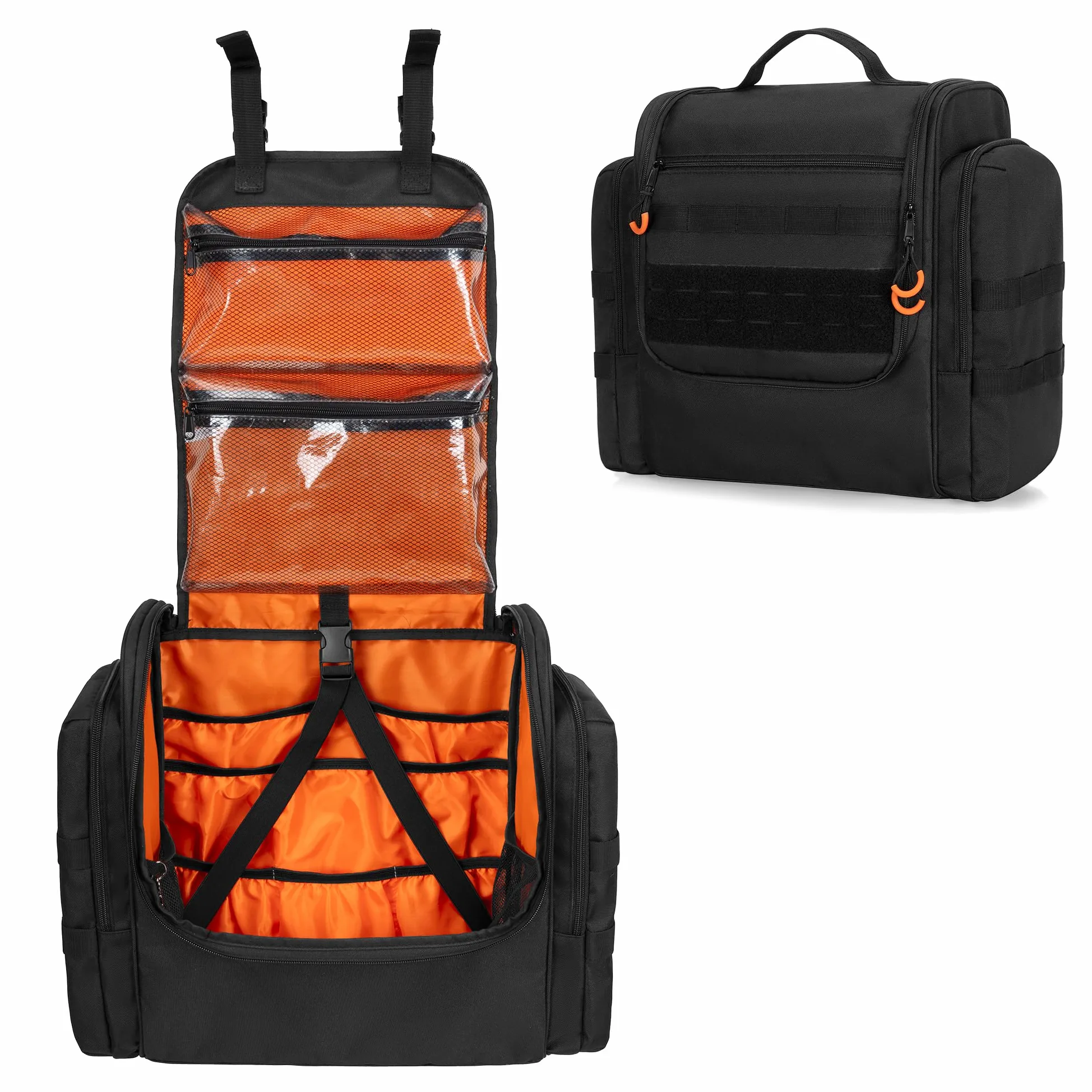 HODRANT Grande Organizzatore Tattico da Cucina da Campeggio, Borsa Portaoggetti per Pentole Sospese con Porta Asciugamani di Carta e Tasche Multiple, Solo Borsa