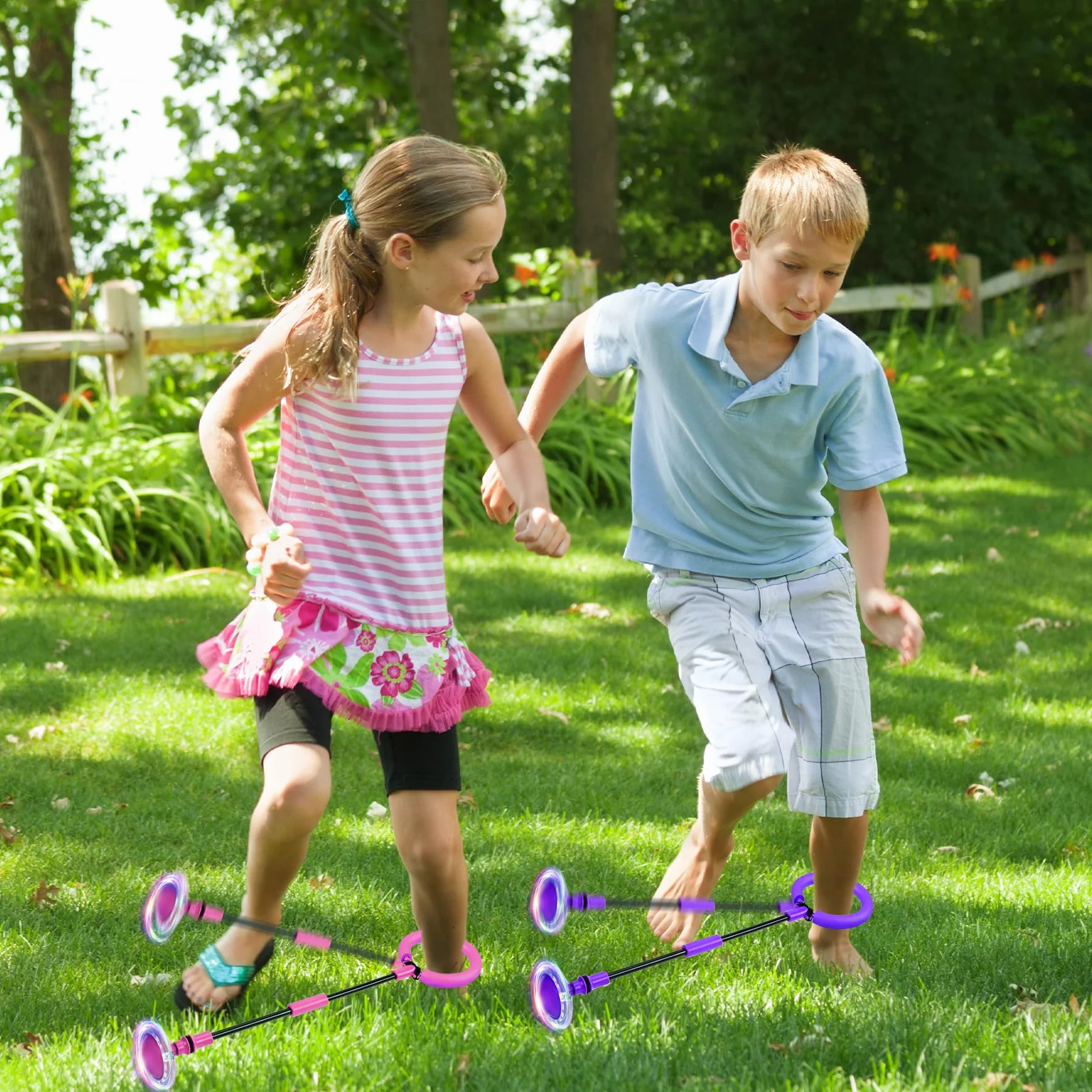 Palla per Caviglia con Luce LED Lampeggiante per Bambini - Rosa