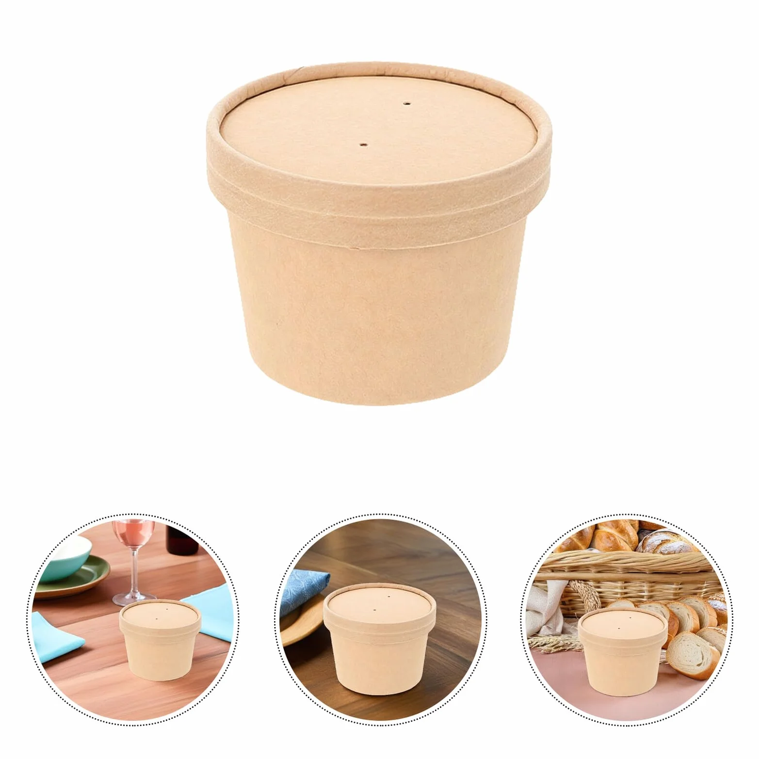 Coppette di Carta 8oz per Gelato e Yogurt, Confezione da 10 Pezzi
