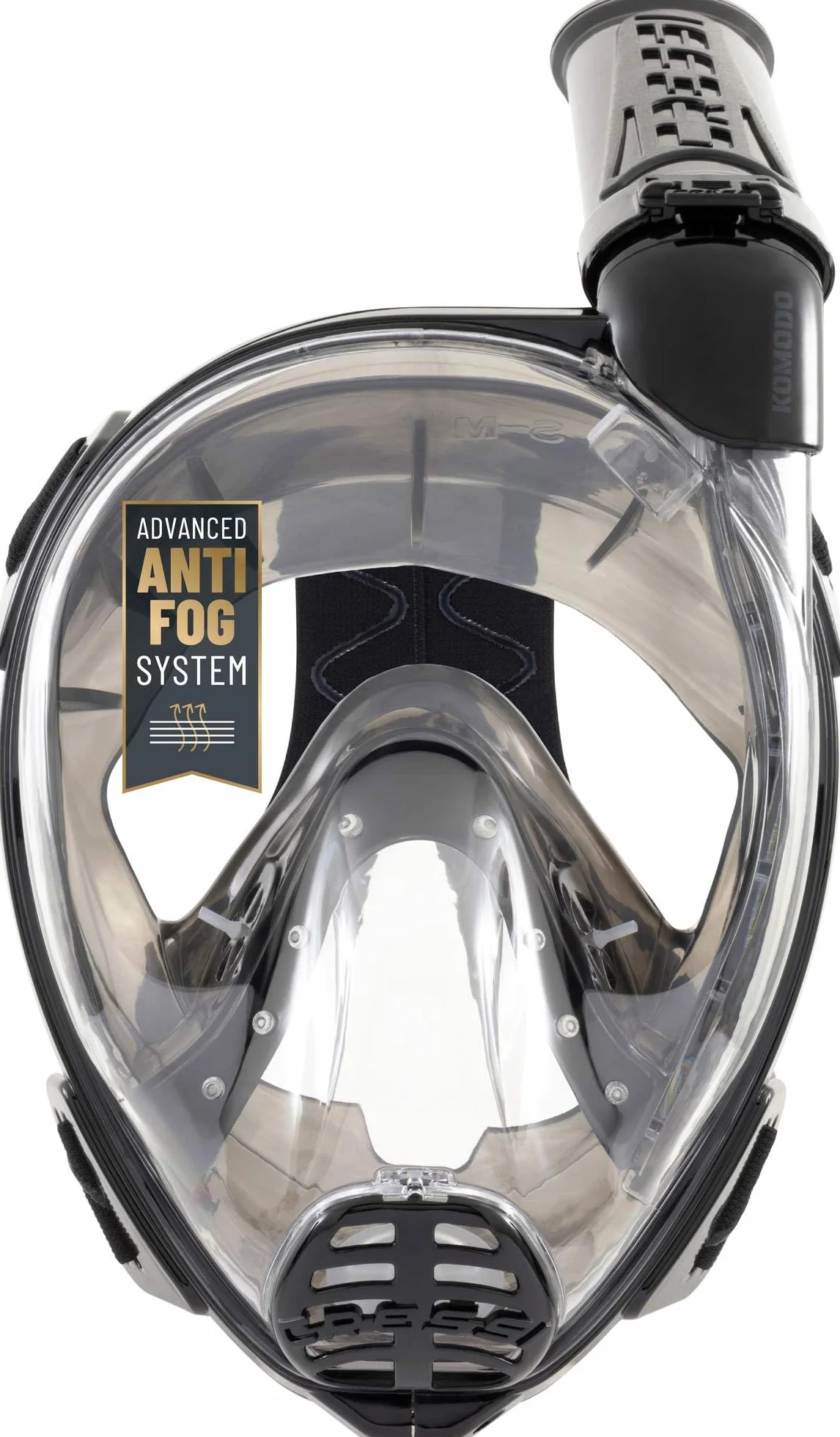CRESSI Komodo Full Face Maschera Integrale Snorkeling Visione 180° Silicone Anti Appannamento