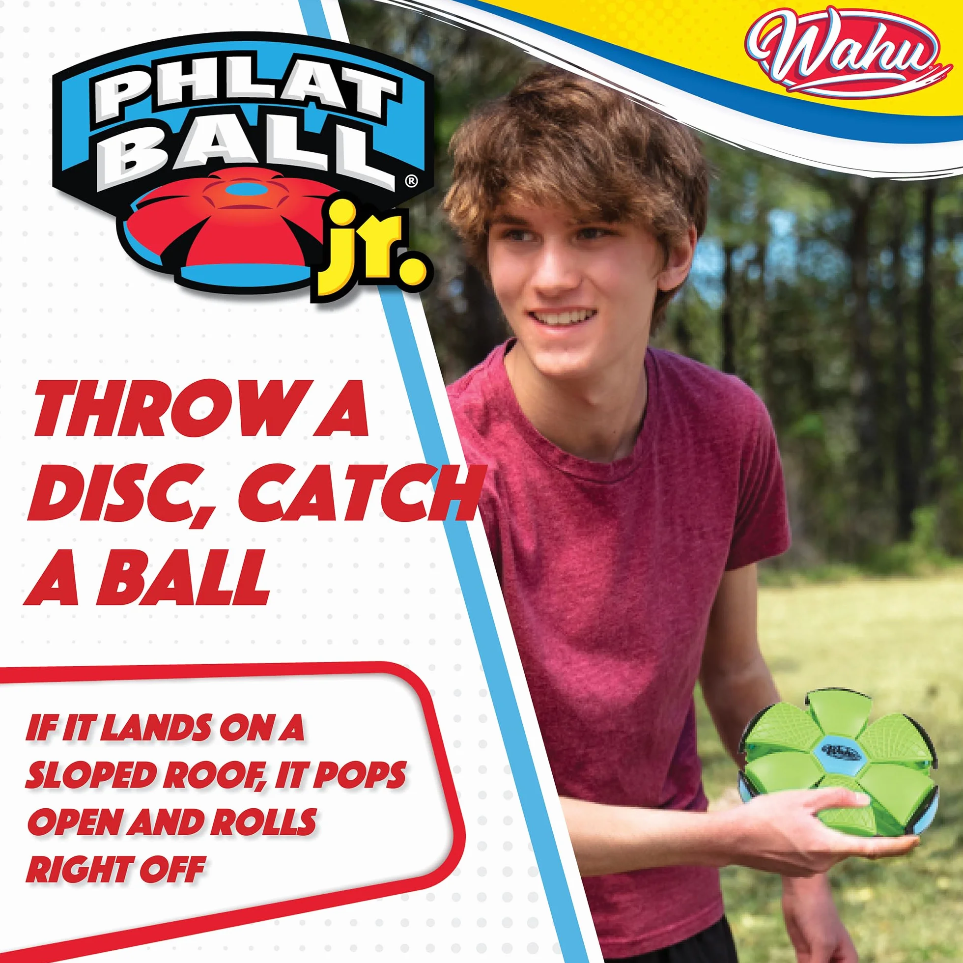 Wahu Phlat Ball Junior Verde Gioco all'aperto Lancia disco prende palla