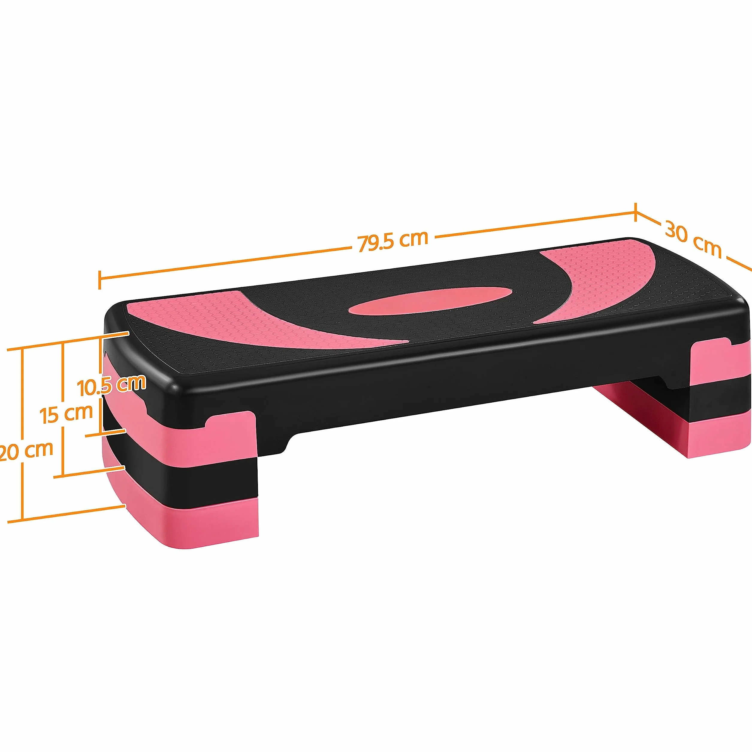 Yaheetech Step Aerobica 3 Altezze Regolabili 10/15/20 cm, Portata 250 kg, Piattaforma Fitness Antiscivolo 79,5 x 30 cm