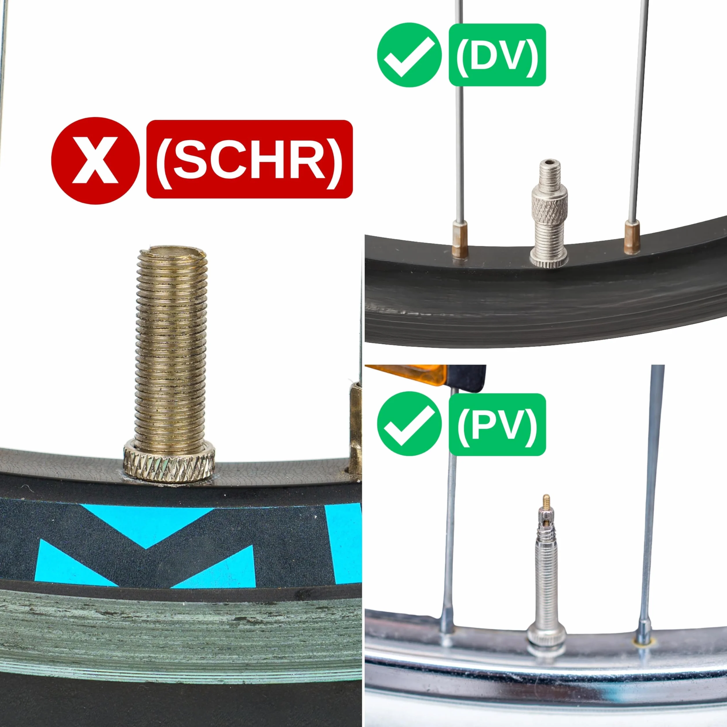 Adattatore valvola per bicicletta 4 pezzi per valvola flash Presta auto DV SV AV pompa aria pavimento mano tubo