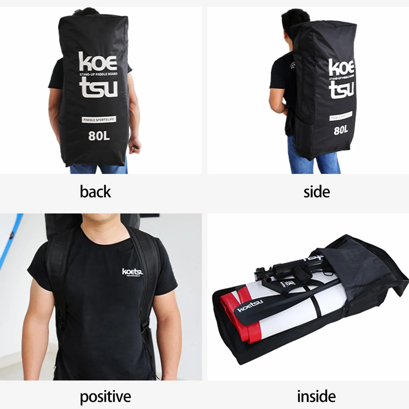 Borsa sups Gonfiabile – Zaino 80L Impermeabile, Copertura per Tavola | Ampio Zaino Paddle Board per, Pagaie e Tavole, Ideale per Campeggio, Viaggi, Spiaggia e Sport Acquatici