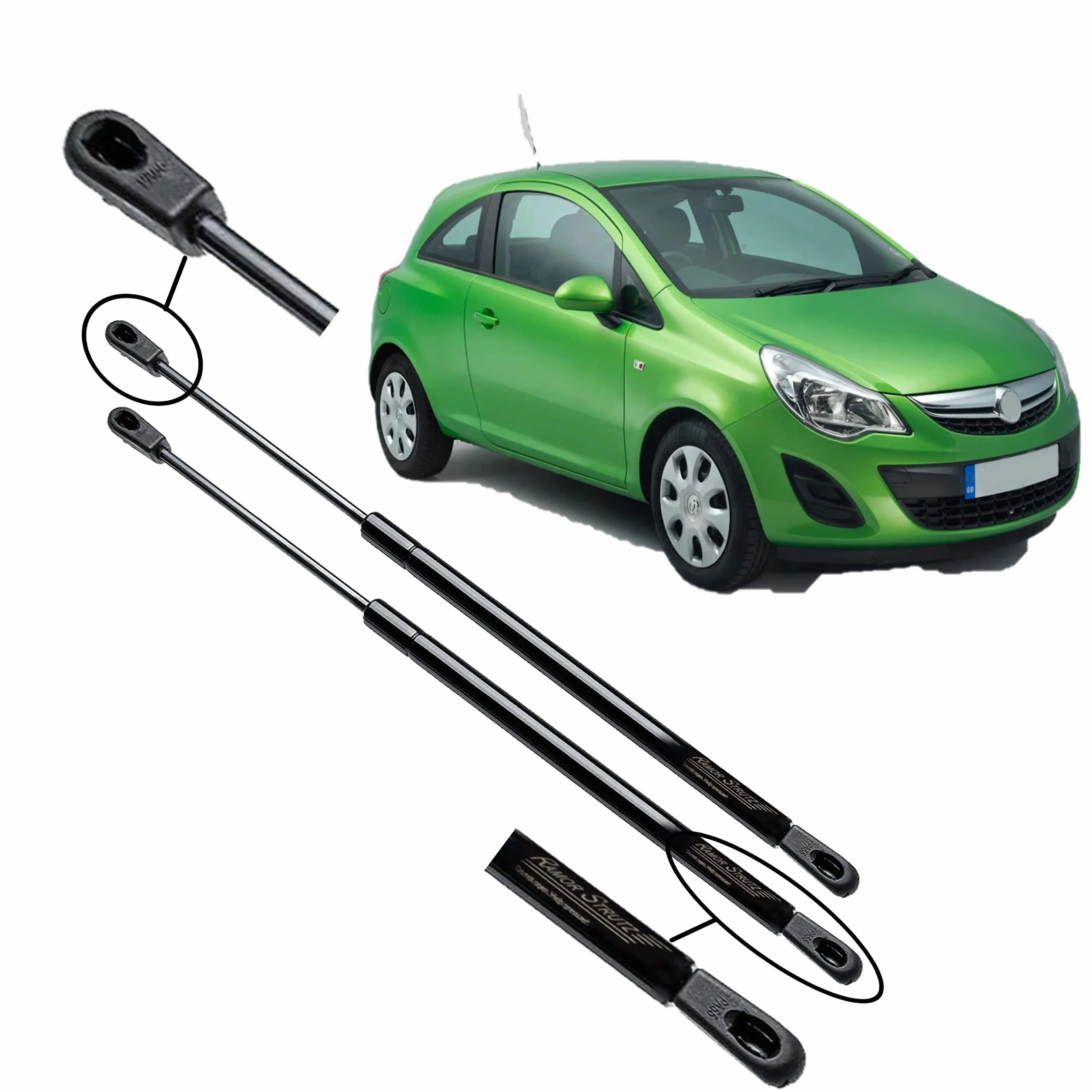 2x Molle a Gas Compatibile con Opel Corsa D Due Volumi 2006-2014. Ammortizzatore Pistoncini Cofano Posteriore Sostituzione per 13182309 e altri.