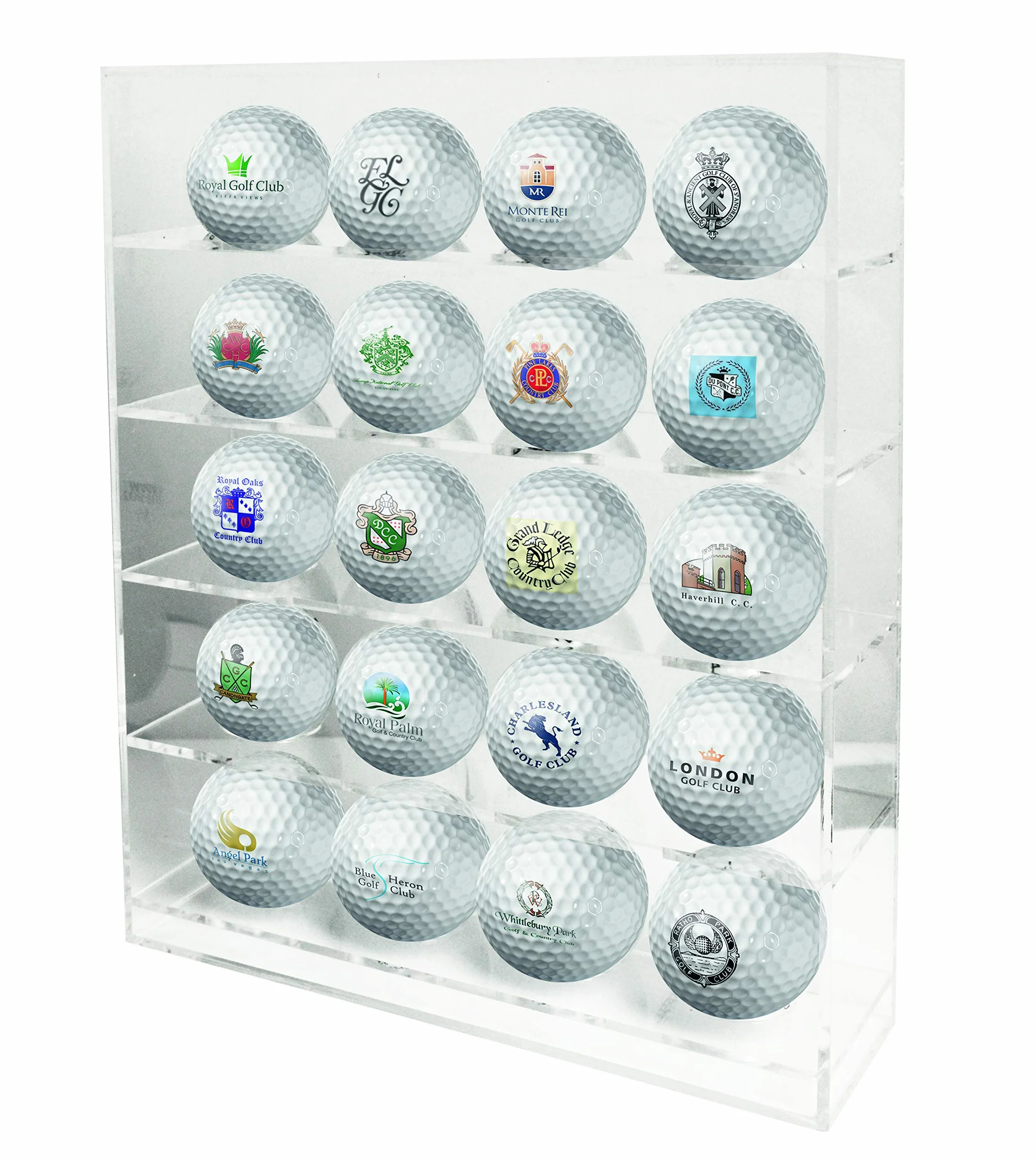 Longridge Espositore per palline da golf in perspex 20 palline trasparente