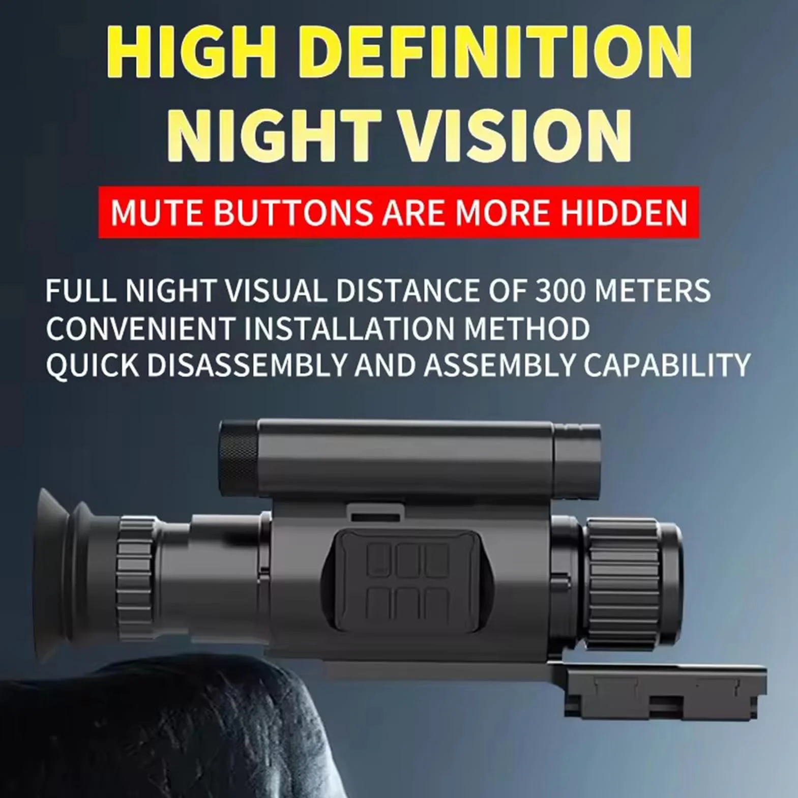 Mirino a infrarossi IR 940nm per la Caccia Monoculare Visione Notturna OLED HD 1920x1080 Zoom Digitale 4X