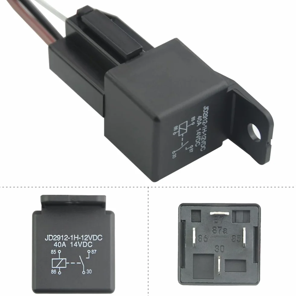 Kit cablaggio relè ventola elettrica 4 pin 40 AMP interruttore sensore temperatura 185 On 175 Off termostato ventola raffreddamento