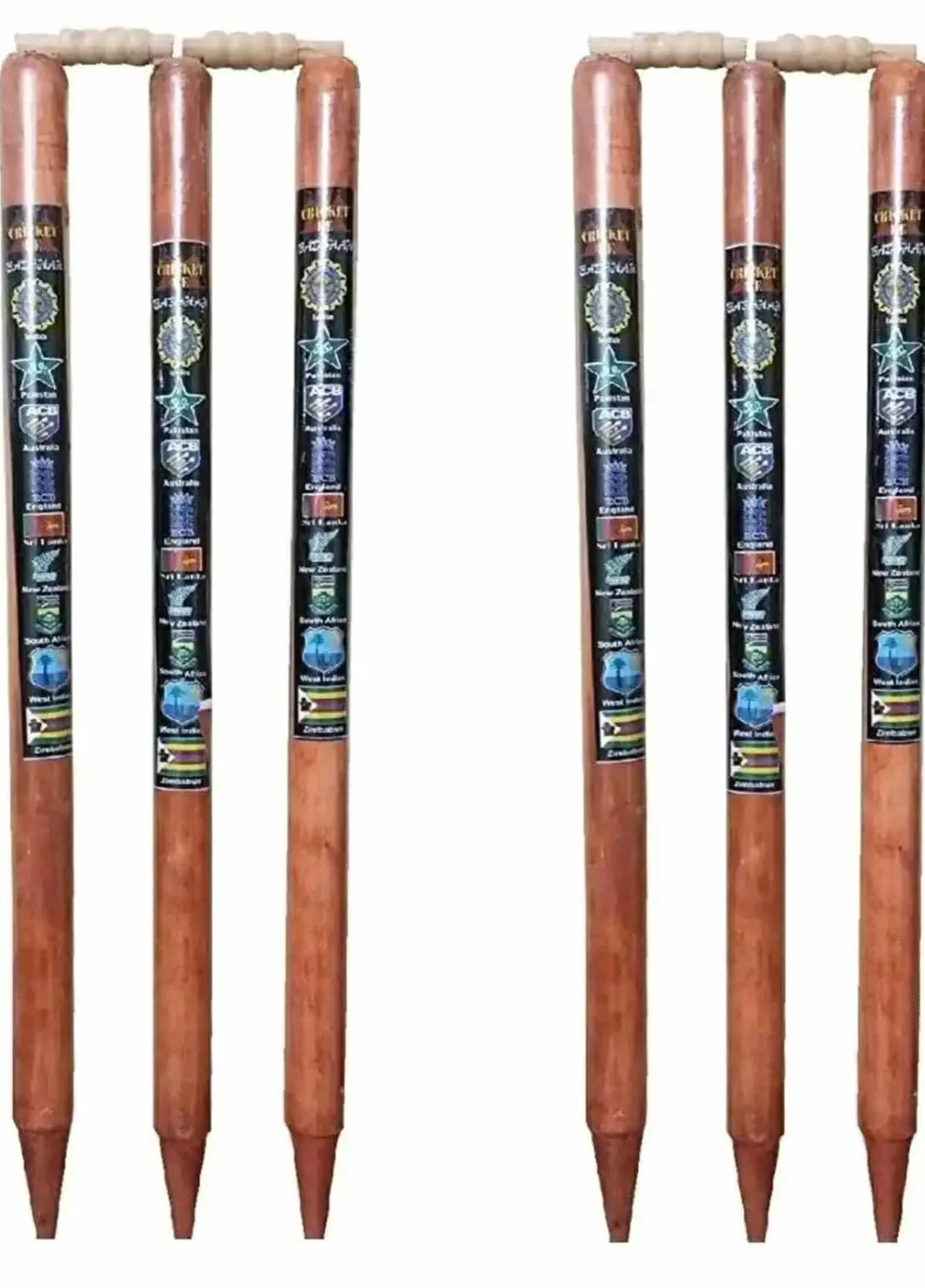 JaHaNa Sports Cricket Stumps Set 6 Wooden Stumps with Bails