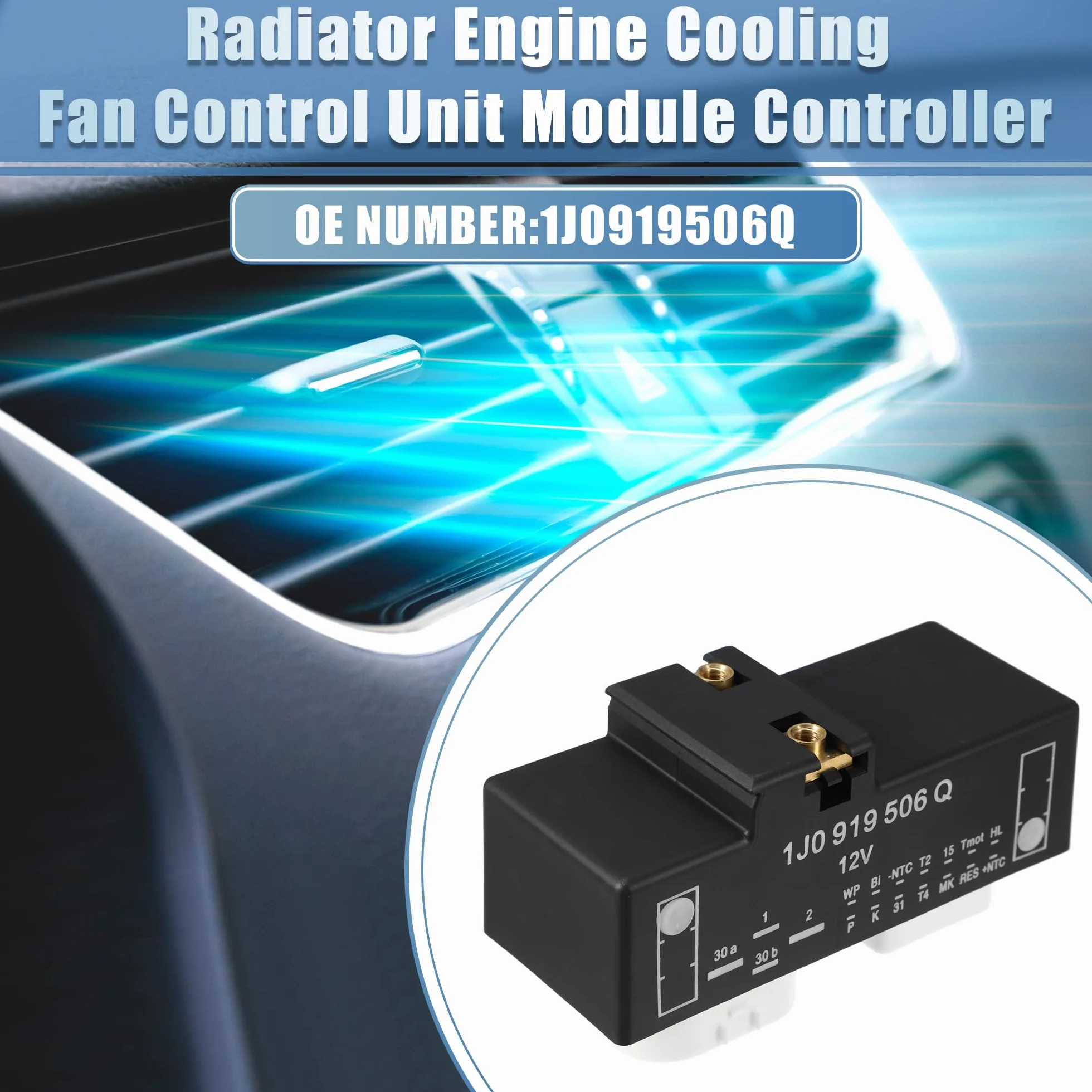 ABSOPRO Modulo di controllo ventola radiatore per Volkswagen 1J0919506Q