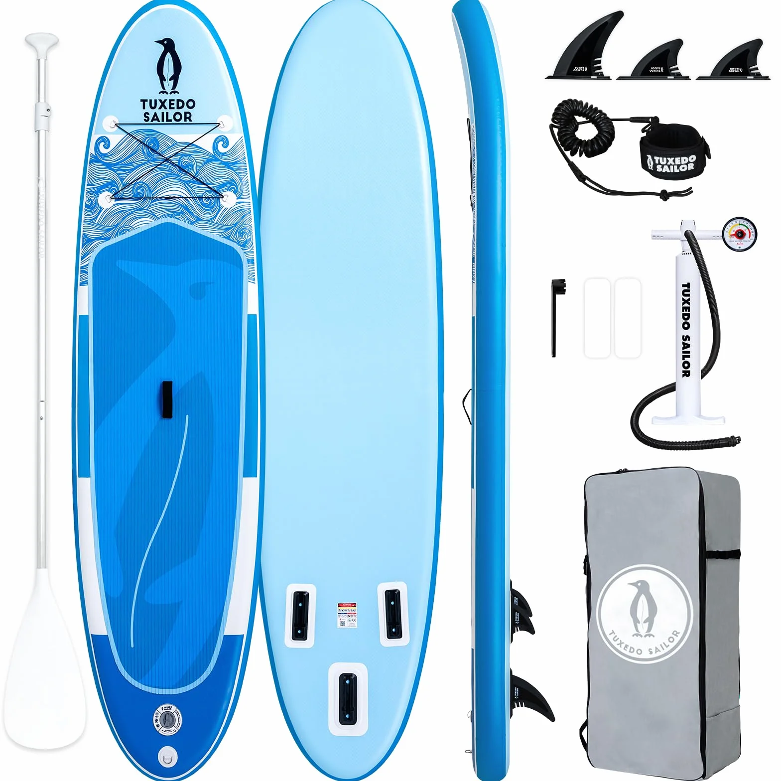 Tavola SUP Gonfiabile Adulti Tuxedo Sailor con Accessori Premium Stand Up Paddle