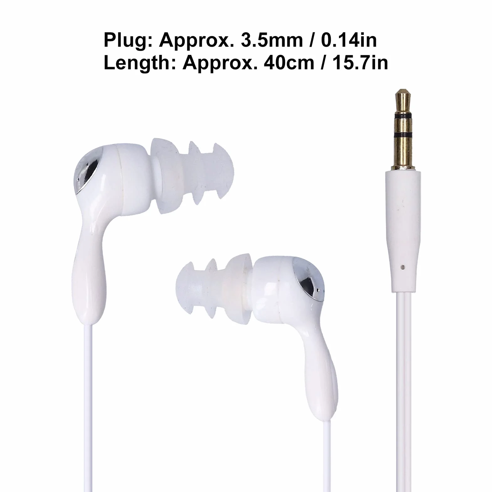 Cuffie Subacquee Impermeabili con 2 Clip Orecchie Ricambio per Nuotatori Auricolari Cavo Prolunga Stereo