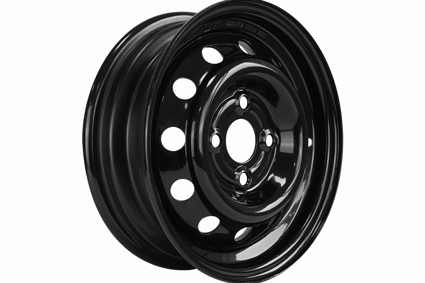 UNITRAILER Cerchio in Acciaio 4Jx13 H2 4x100 ET30 per Rimorchio Leggero, Ruota Rinforzata con Portata Massima di 500 kg per Rimorchi da Giardino e Trasporto Attrezzature