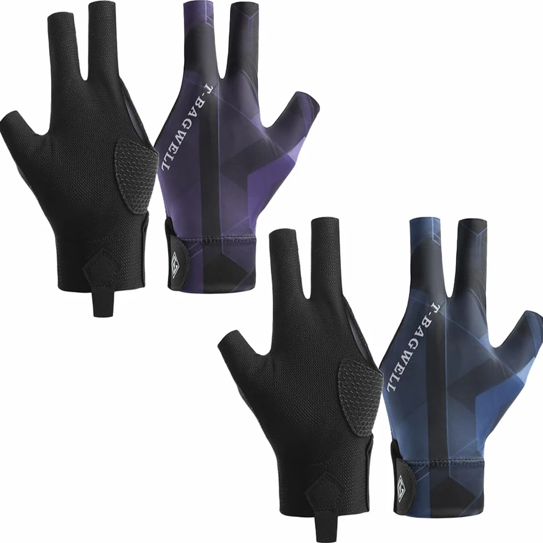 Guanti da biliardo 2pcs sinistra snooker regolabili antiscivolo