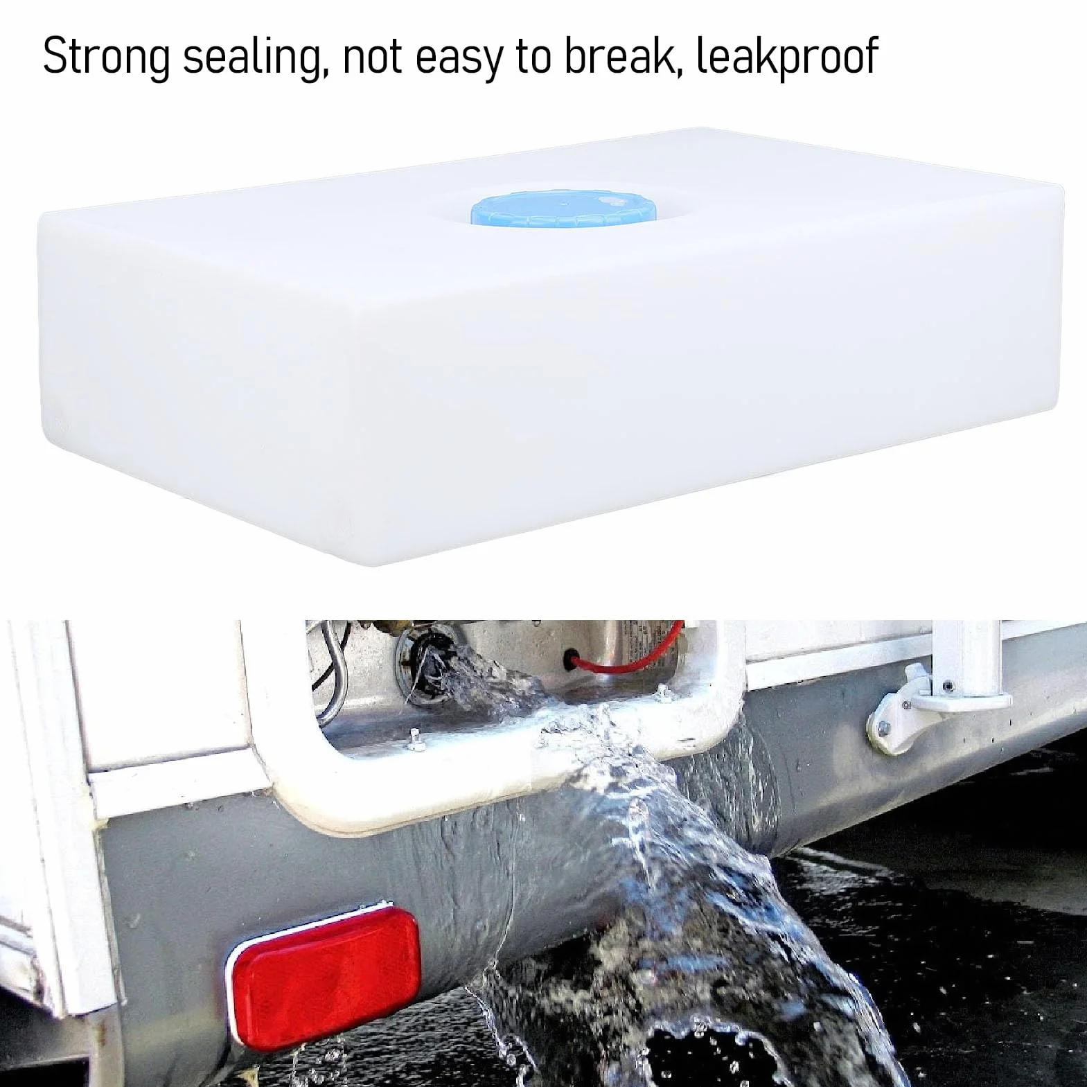 Serbatoio di stoccaggio acqua LLDPE 5 galloni 20,47 x 13,39 x 5,51 pollici per yacht con rimorchio