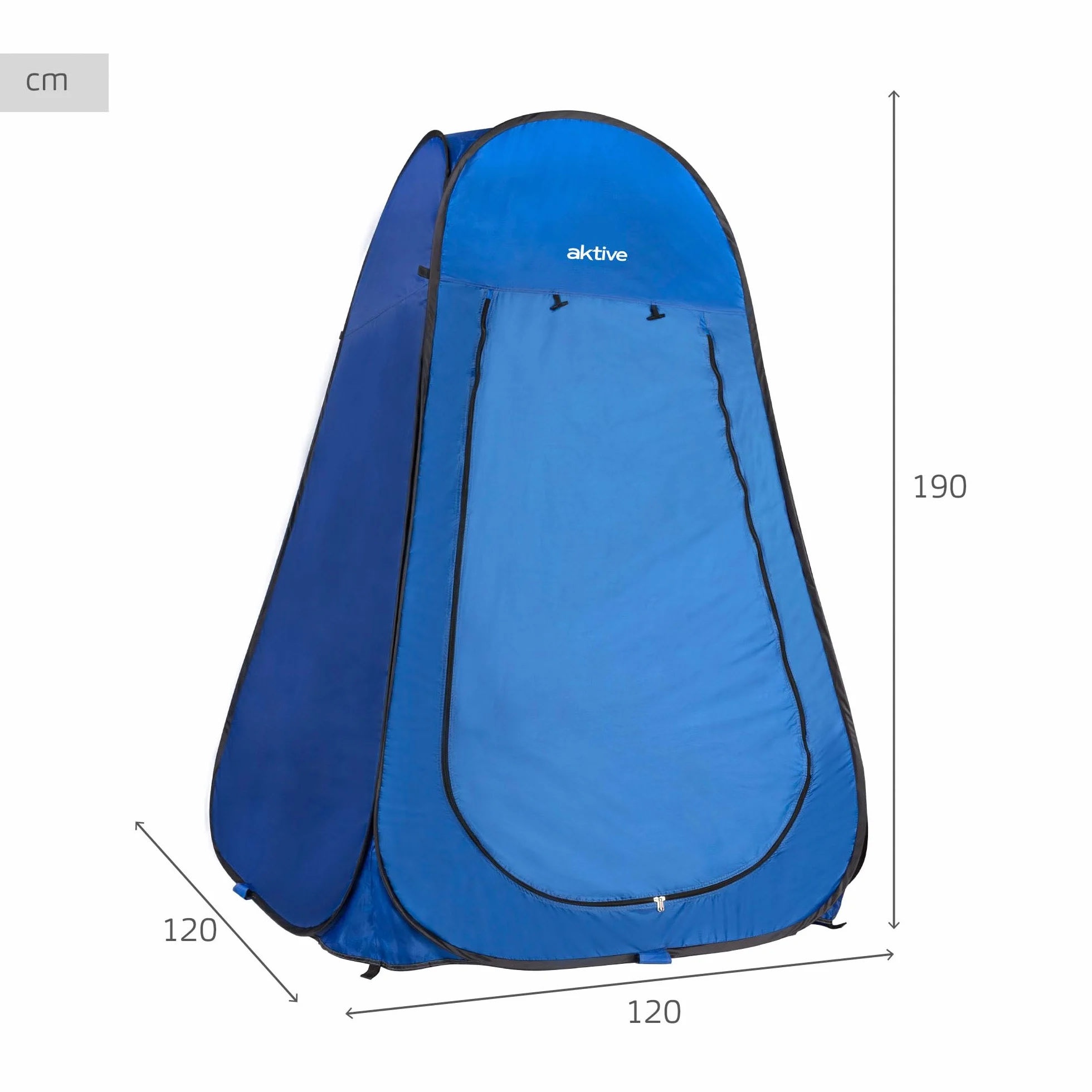 AKTIVE Tenda da campeggio con doccia e spogliatoio 120x120x185 cm, Pieghevole, Impermeabile