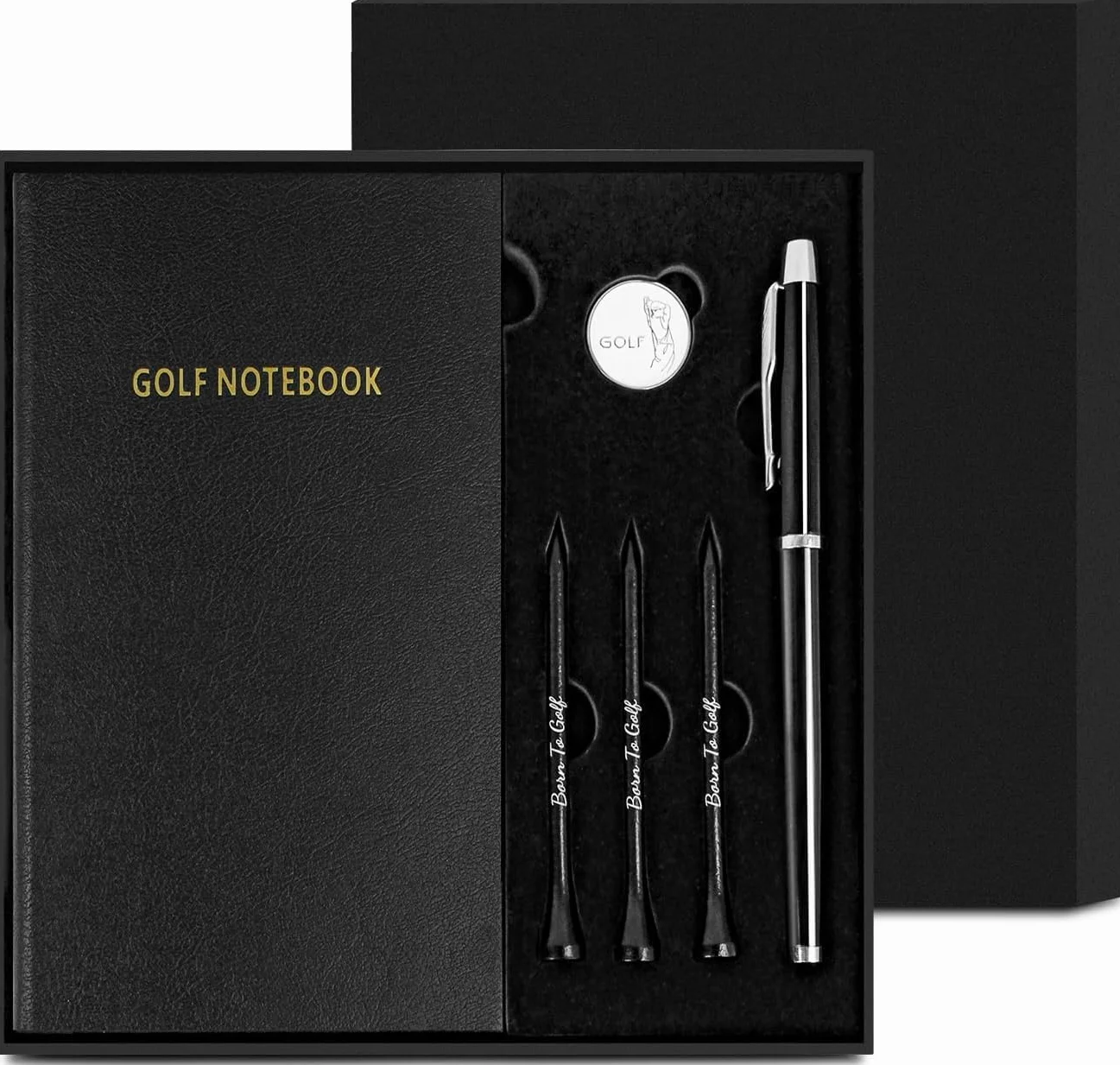 Kofull Golf Markers Set z Piórem, Znacznikiem i Tee, Prezent dla Mężczyzn