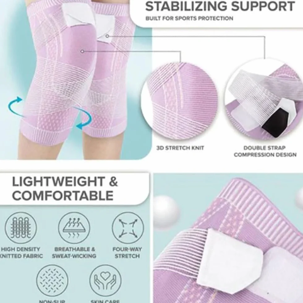 Knee Compression Sleeve with Strap for Men and Women (3XL, Blue)