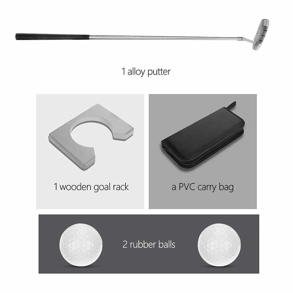 Golf Putting Cup Putter Set con Palline e Borsa, Attrezzatura da Allenamento da Golf