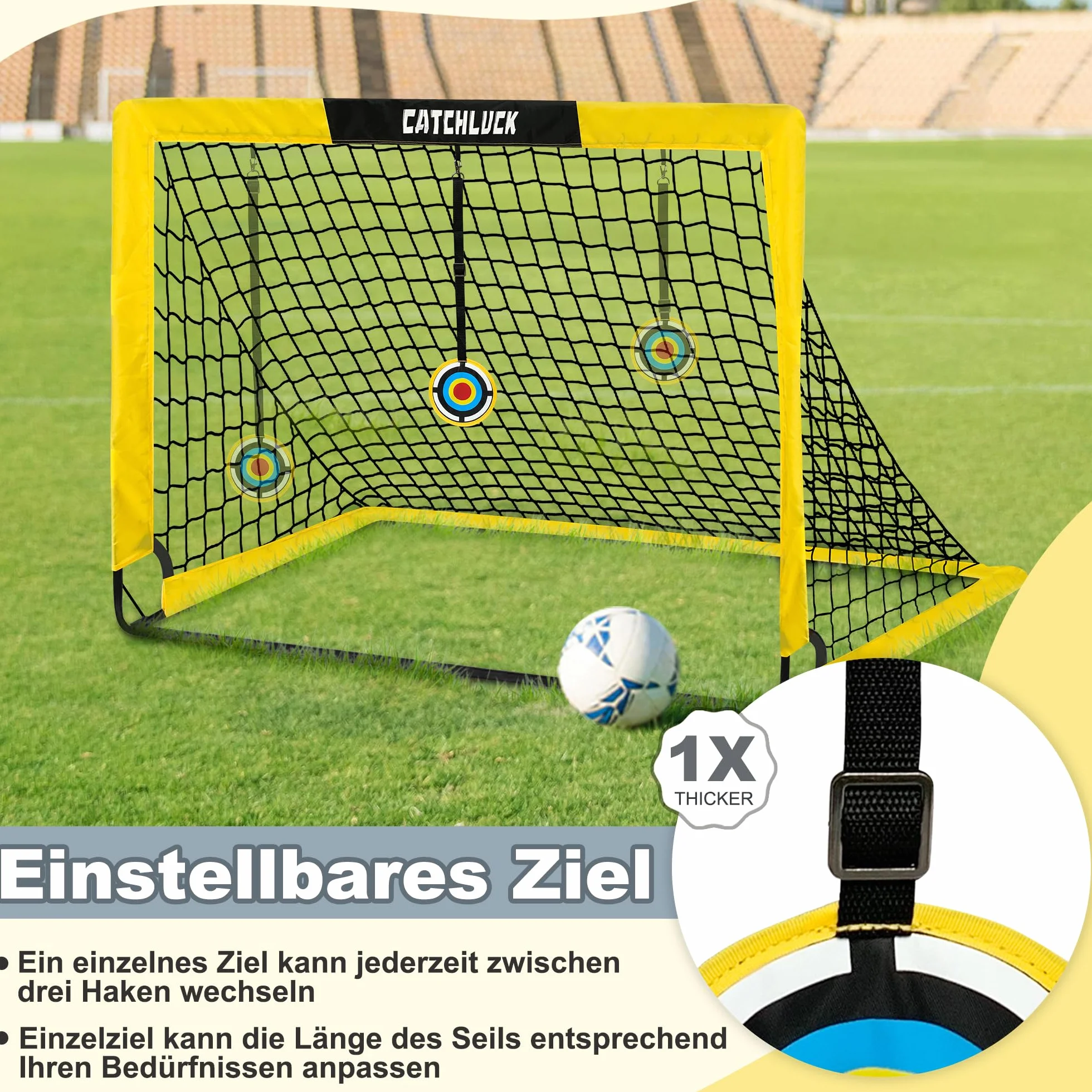Set di 2 porte da calcio per giardino con coni, chiodi a U e borsa
