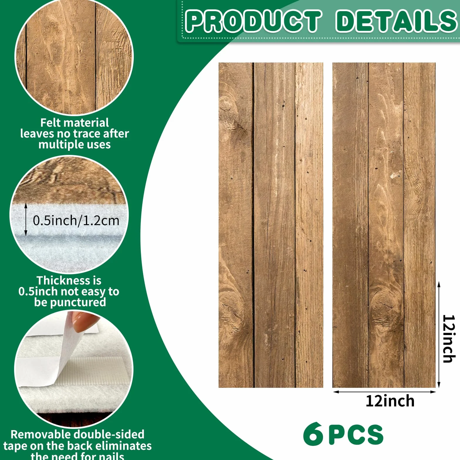 KEAGAN Protezione da parete per bersaglio freccette in feltro autoadesiva Spliced Wall Surround Board