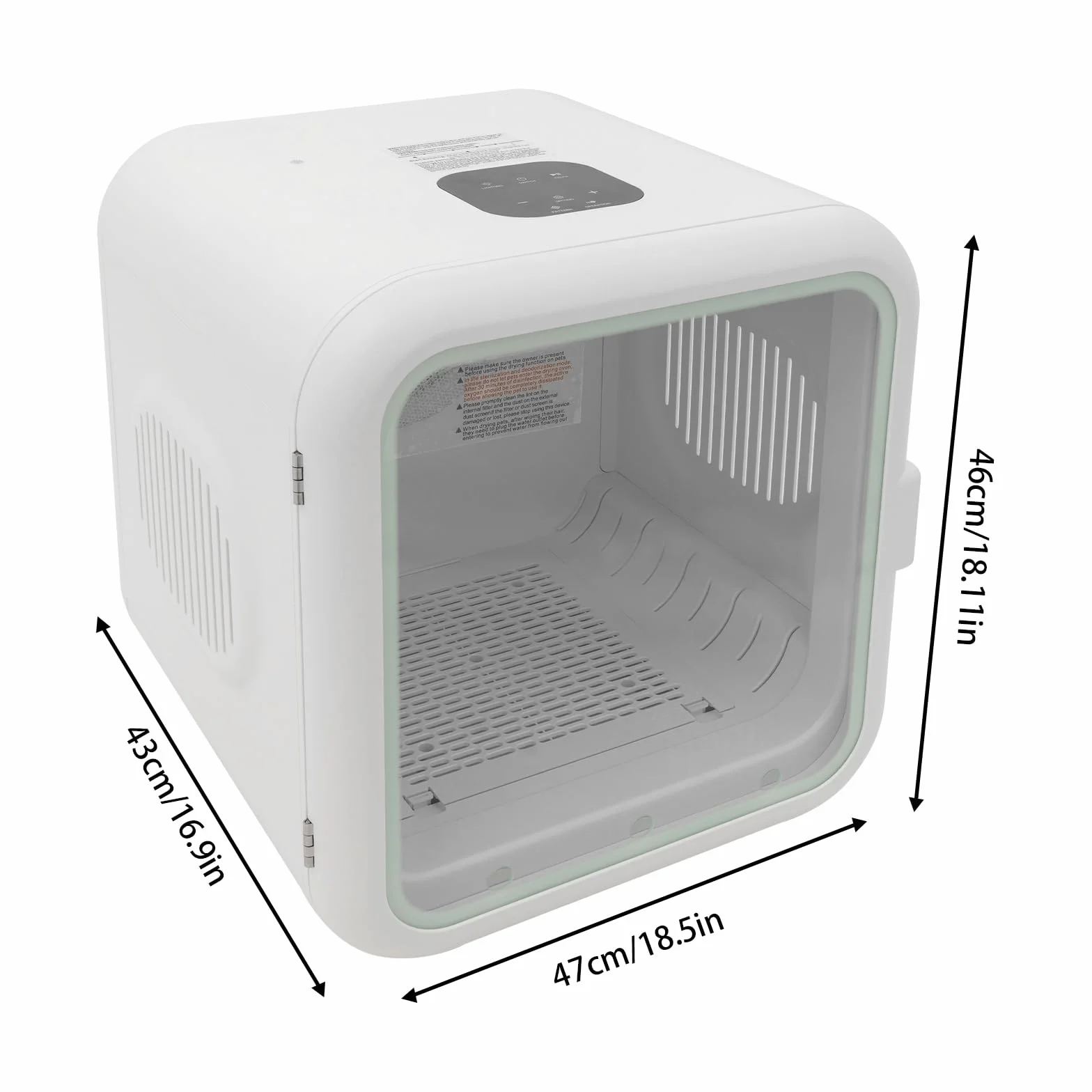 Asciugatrice elettrica per animali domestici 62L 800W 22-45°C 10-180 min