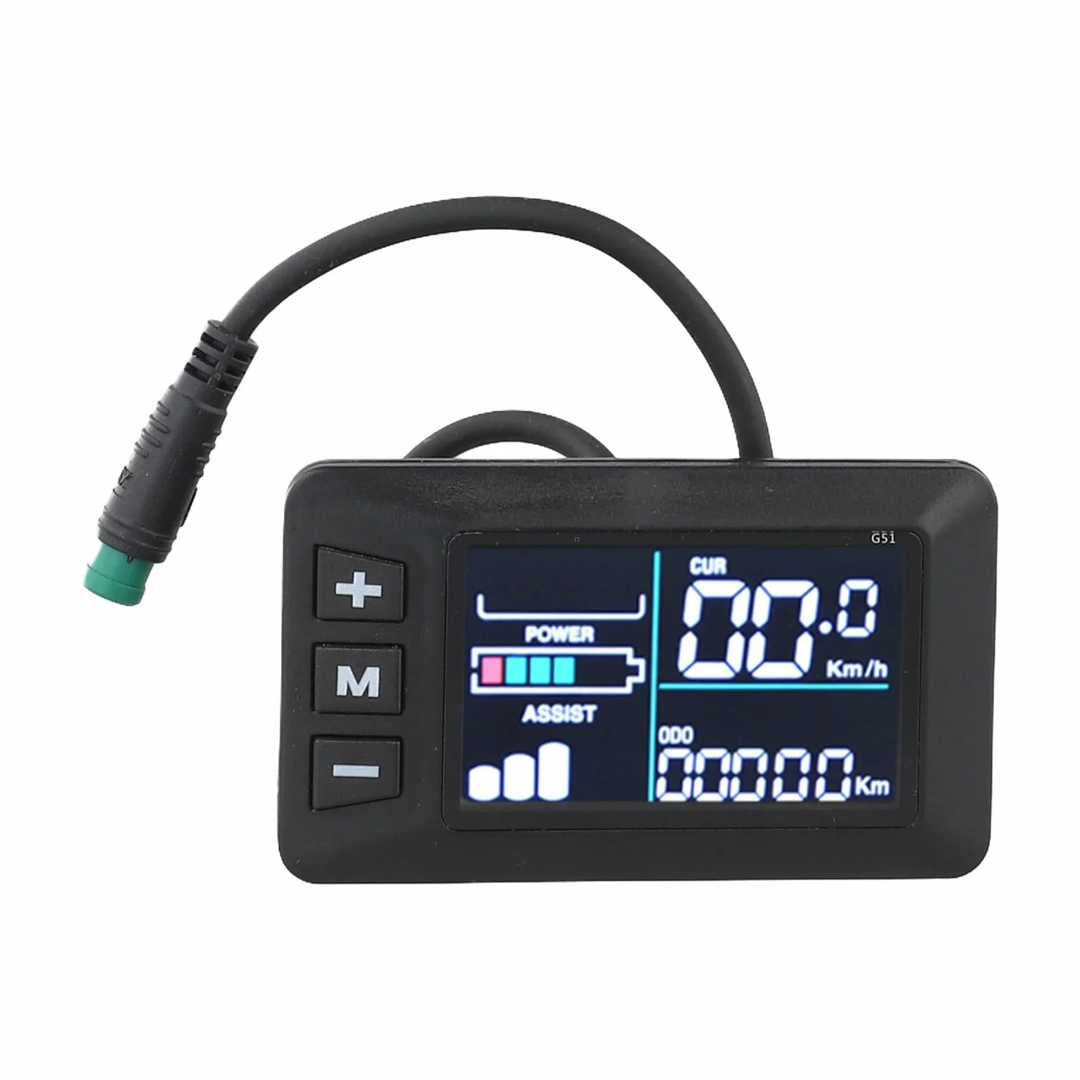 Schermo LCD per bicicletta elettrica 24V 36V 48V connettore impermeabile 5 pin monitor digitale velocità chilometraggio batteria