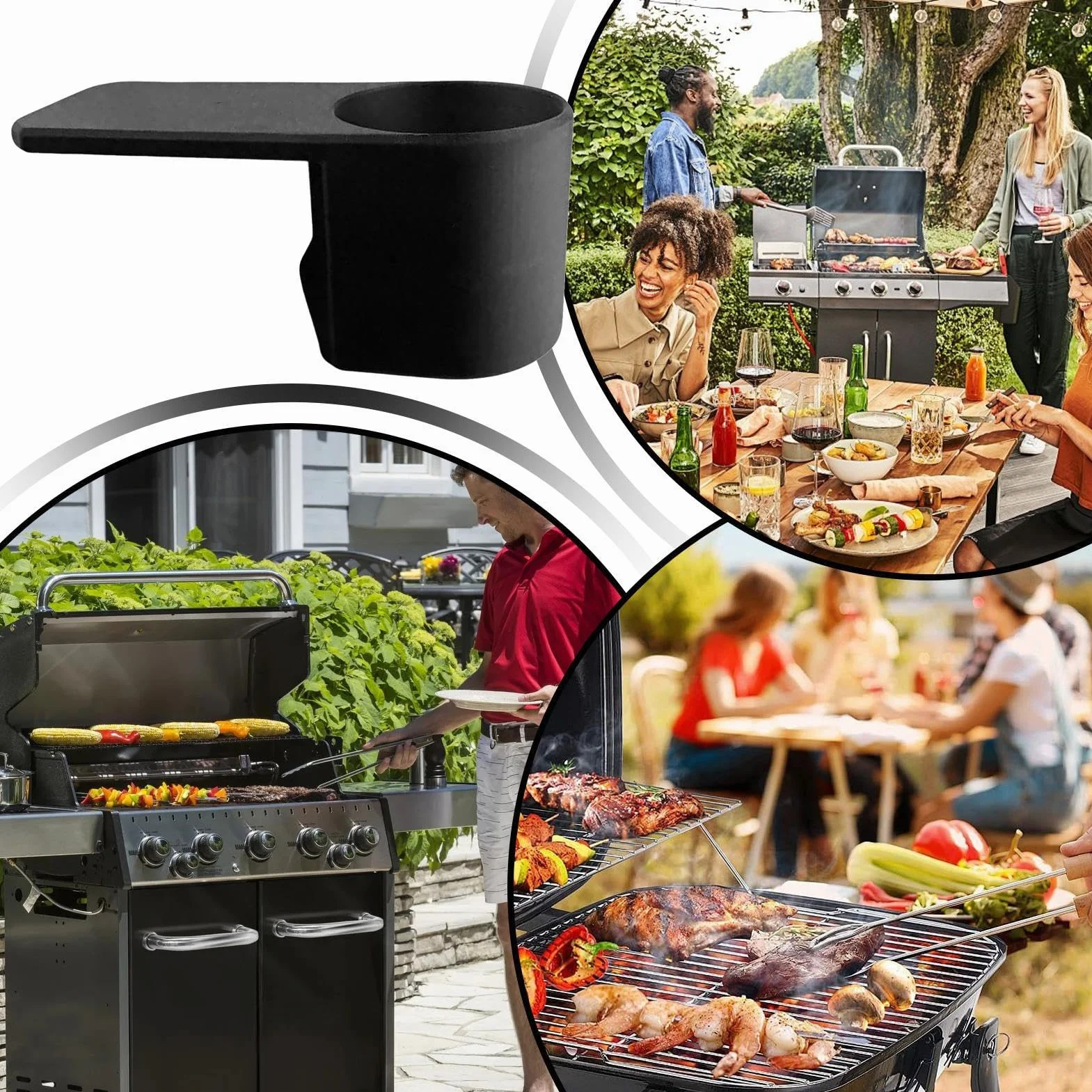 Porta bevande per griglia barbecue campeggio cucina all'aperto