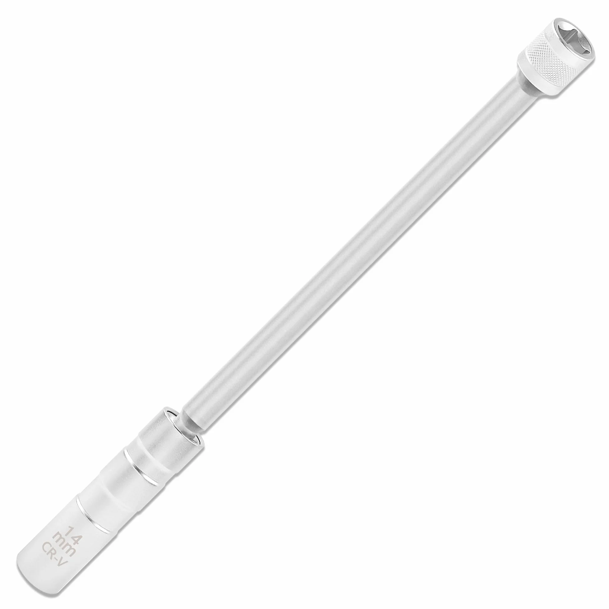 Magnetica Estesa Chiave per Candele,Lunga 35 cm Rotazione a 360 Gradi Chiave Candela 14 mm con 12 Punti,Accessorio Auto Chiave per Candele Auto Adatto Veicoli (14 mm)