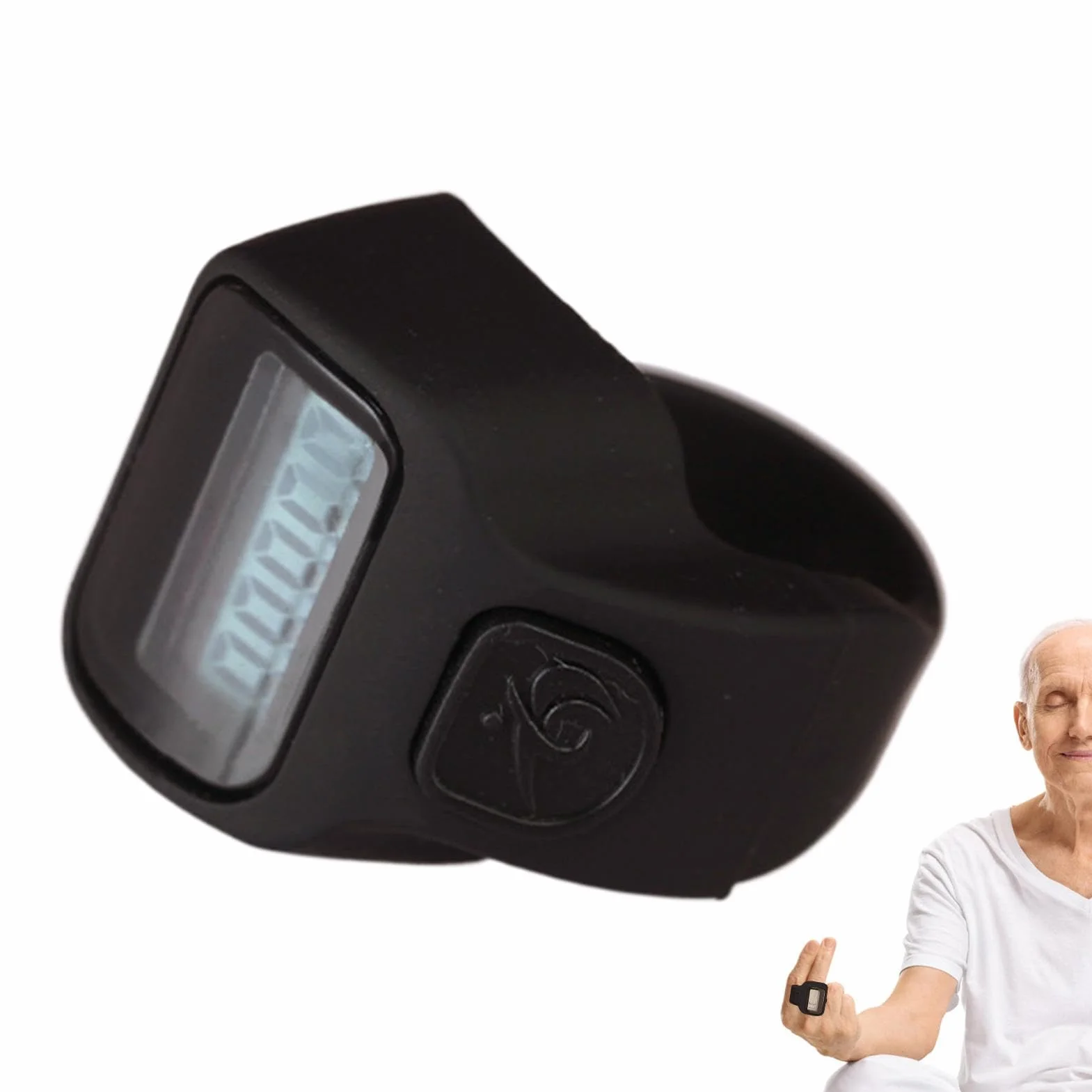 Generico Contatore Dito Palmare Portatile LCD Multifunzionale per Sport Fitness all'aperto