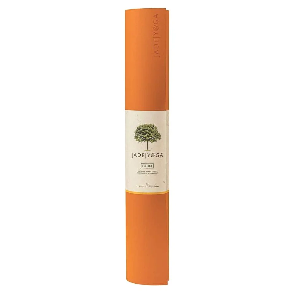 Jade Yoga Tappetino da yoga in gomma naturale, sicuro, arancione, 180,3 cm, tappetino spesso per esercizi