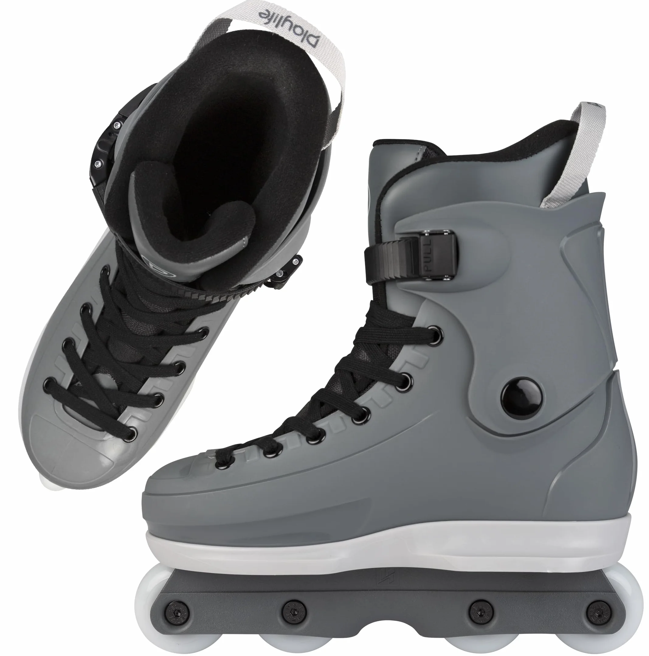 Playlife Pattini in linea aggressivi Inline Rave Park nero taglia 37-46 ruote Kizer Fluid V Frame