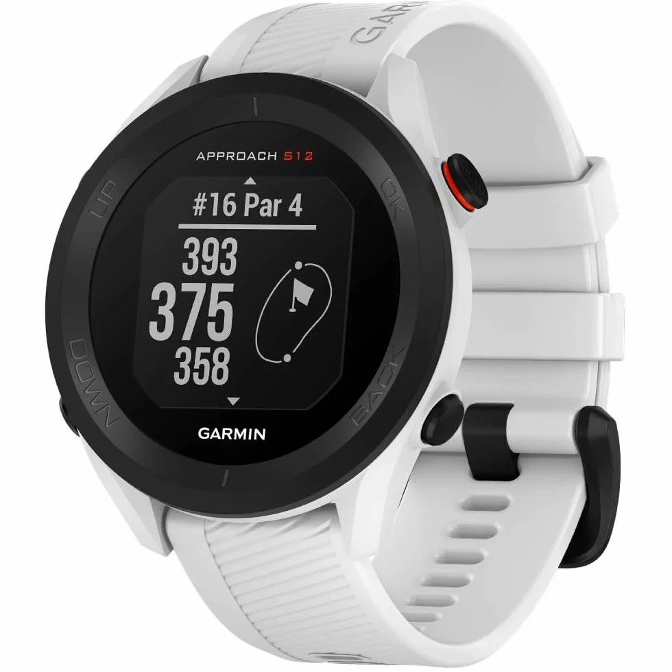 Garmin Approach S12 Orologio GPS Golf 42.000+ Campi Autonomia 10 Settimane Bianco