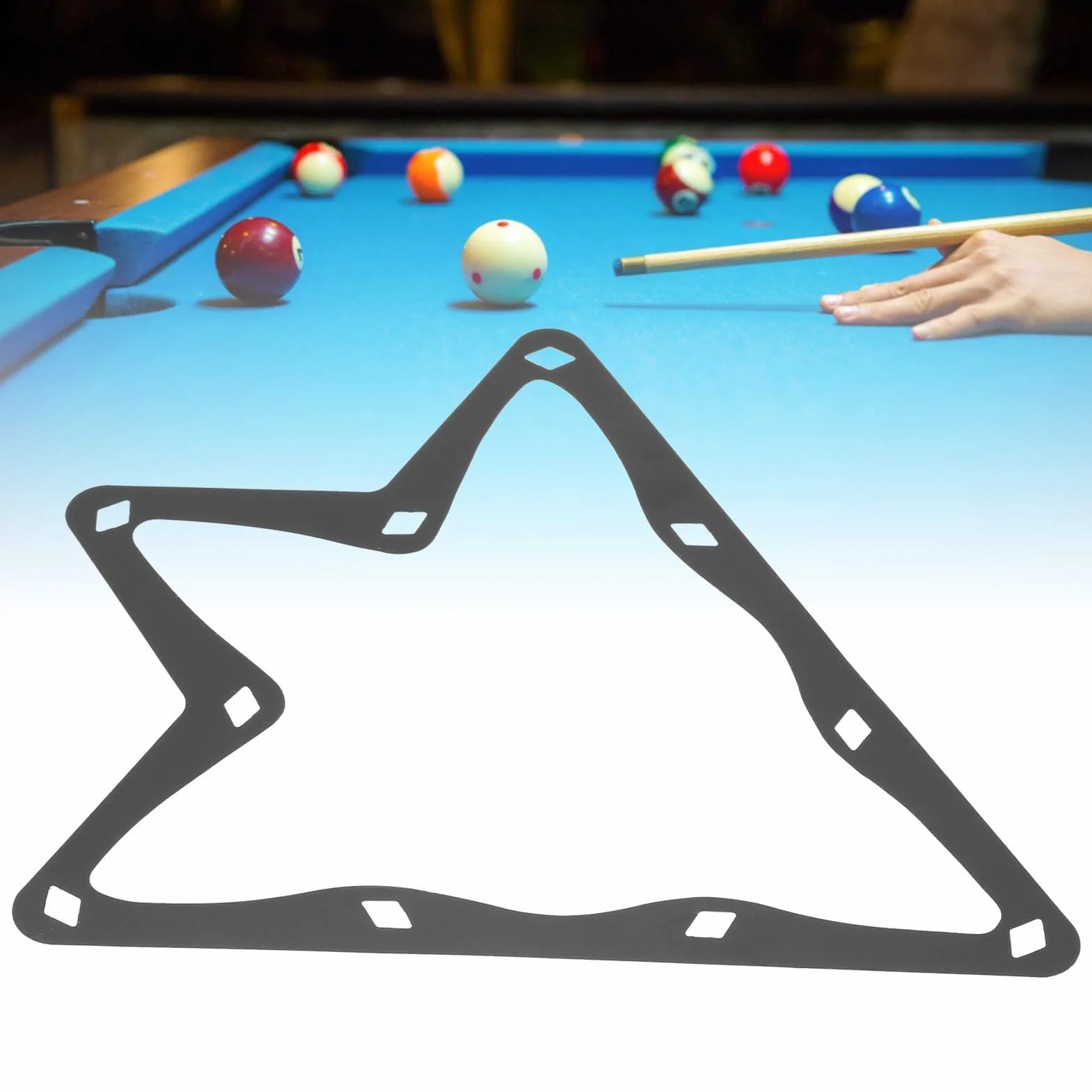HERCHR Triangolo Biliardo Set 6 PCS Rastrelliera per Palline da Biliardo