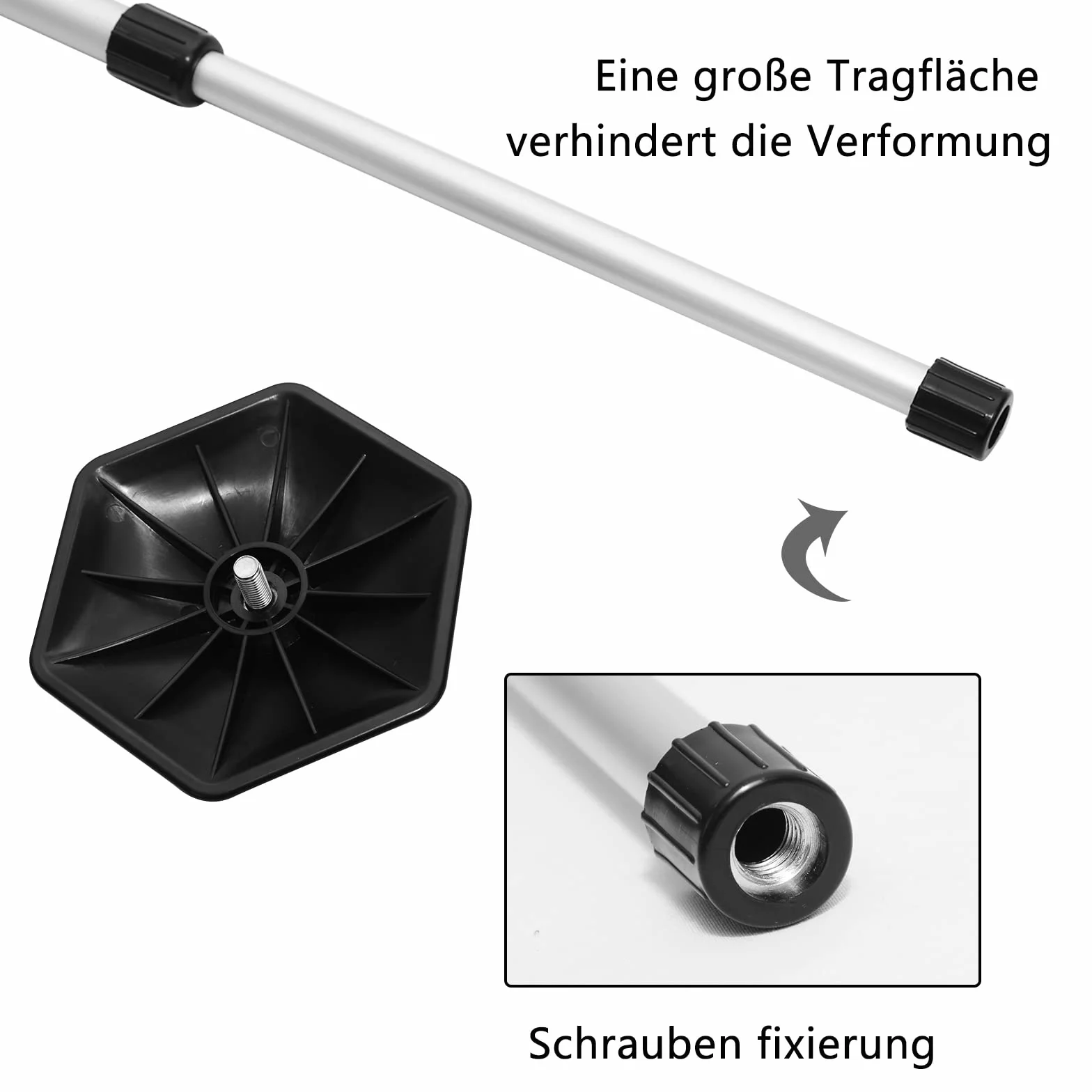 OUUTMEE Palo da viaggio in alluminio per golf esagonale resistente agli urti copertura flessibile
