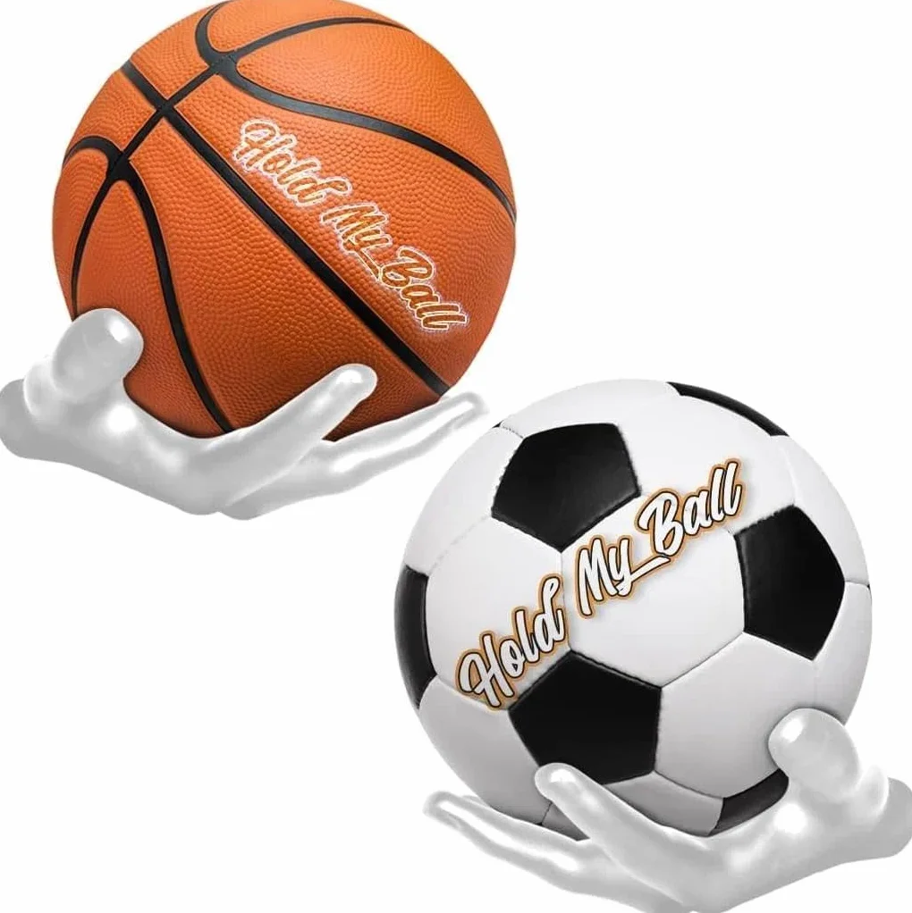 Supporto da Parete a Mano 22x17cm per Pallacanestro con 3 viti