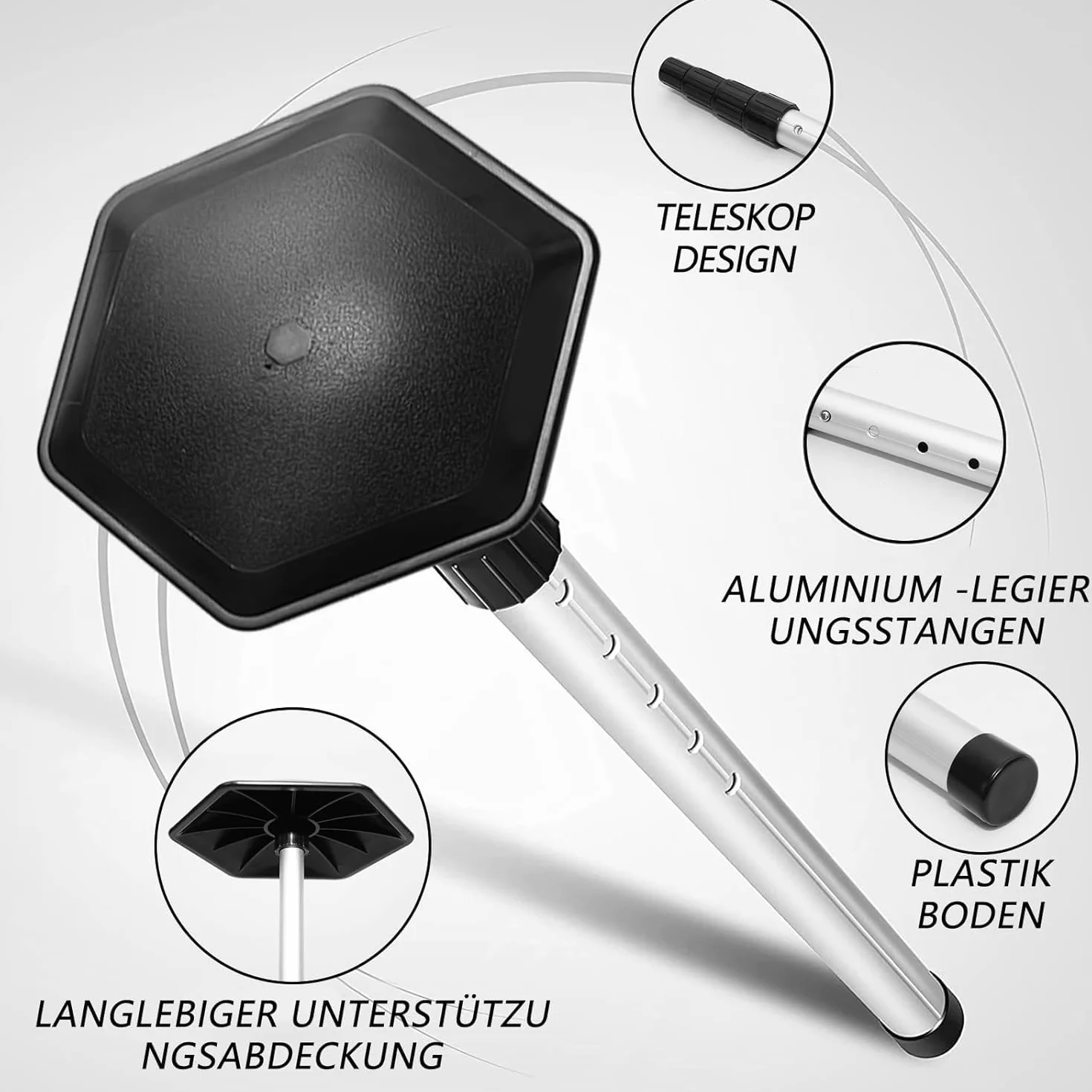 OUUTMEE Palo da viaggio in alluminio per golf esagonale resistente agli urti copertura flessibile