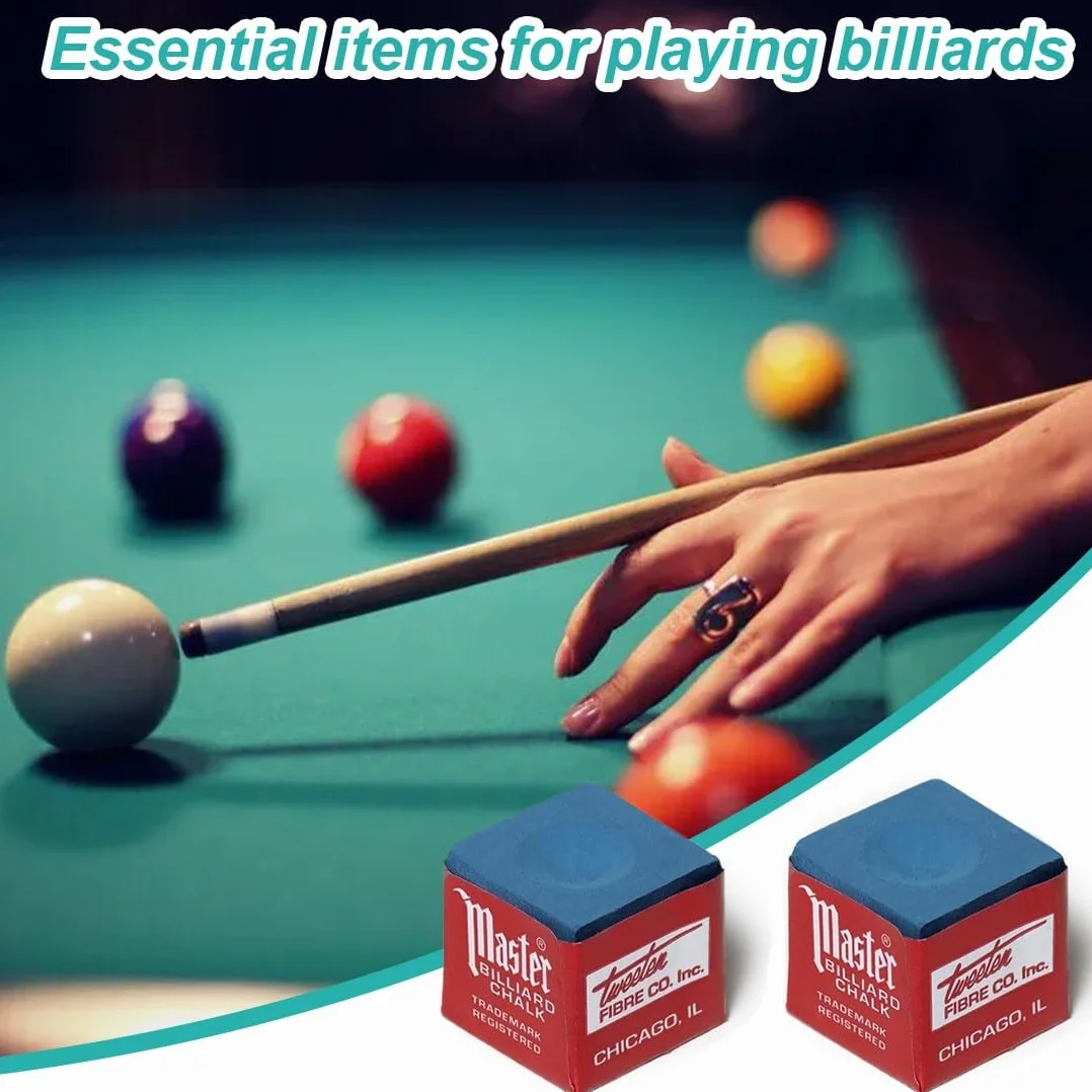 CATOR 6 pezzi Gessi da biliardo, blu, accessori per tavolo da biliardo