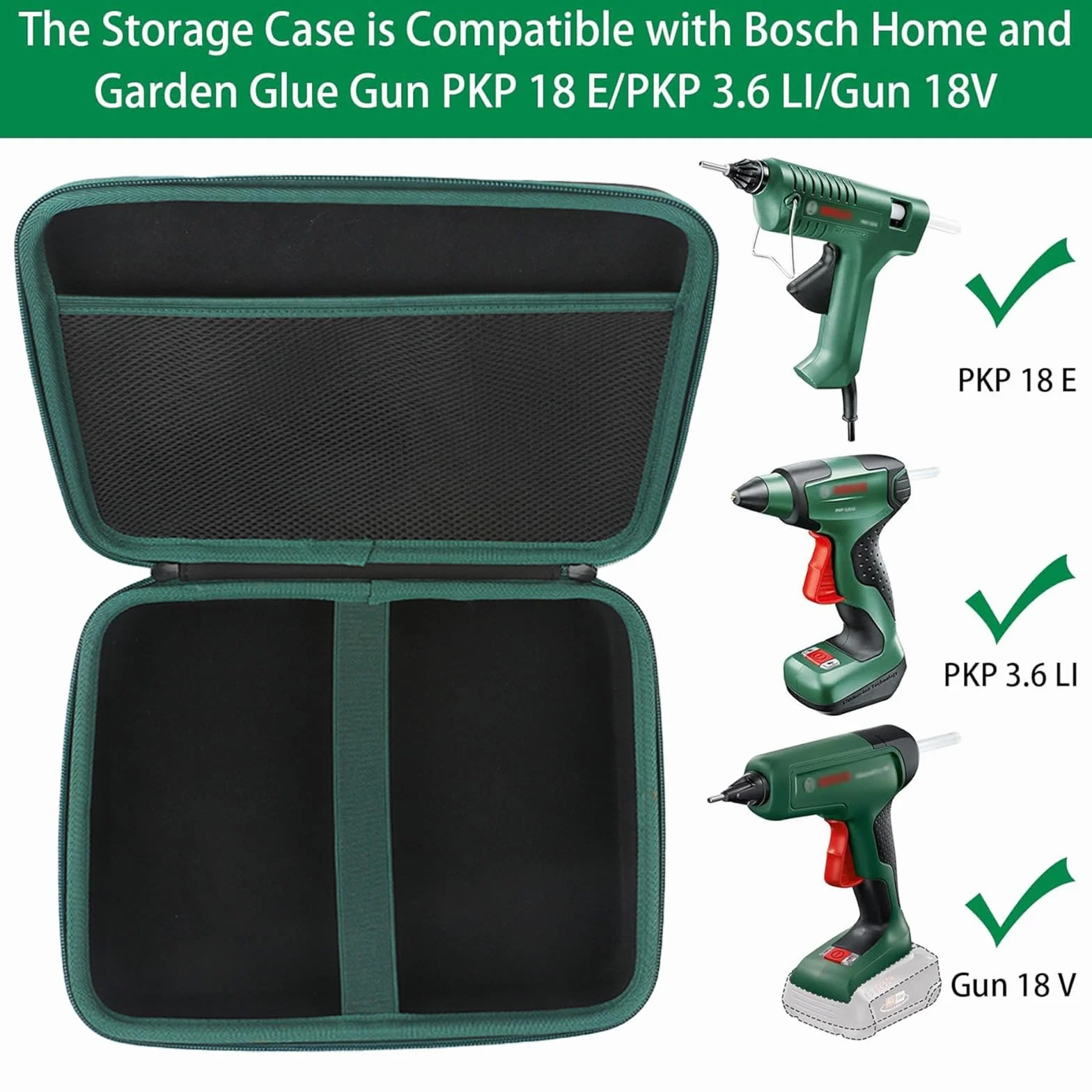Custodia Rigida per Bosch Home and Garden PKP 18-E/PKP 3.6 LI/AdvancedGlue 18V, Custodia Portatile Antiurto da Viaggio Impermeabile