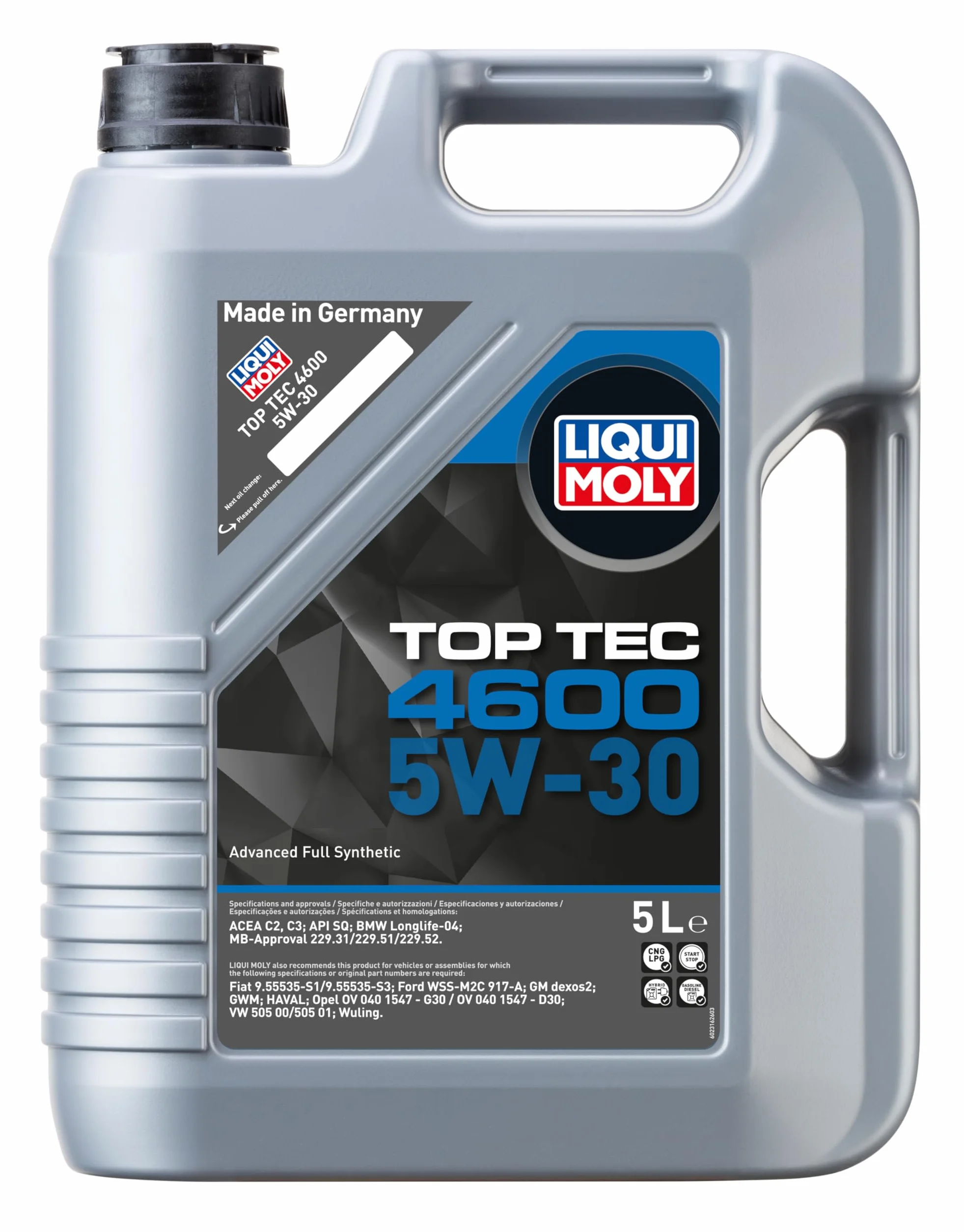 Olio motore leggero Top Tec 4600 5W-30 5L