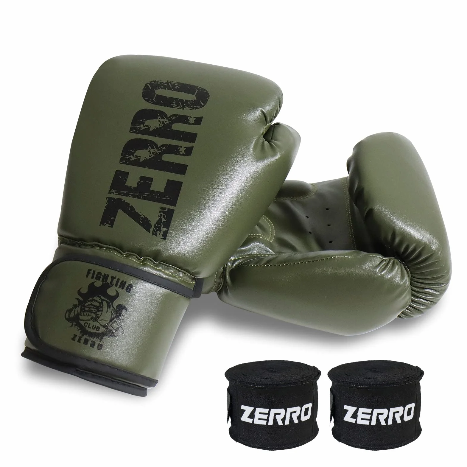ZERRO Guantoni da Boxe in Pelle PU 12 14oz per Allenamento e Sparring Muay Thai Kickboxing