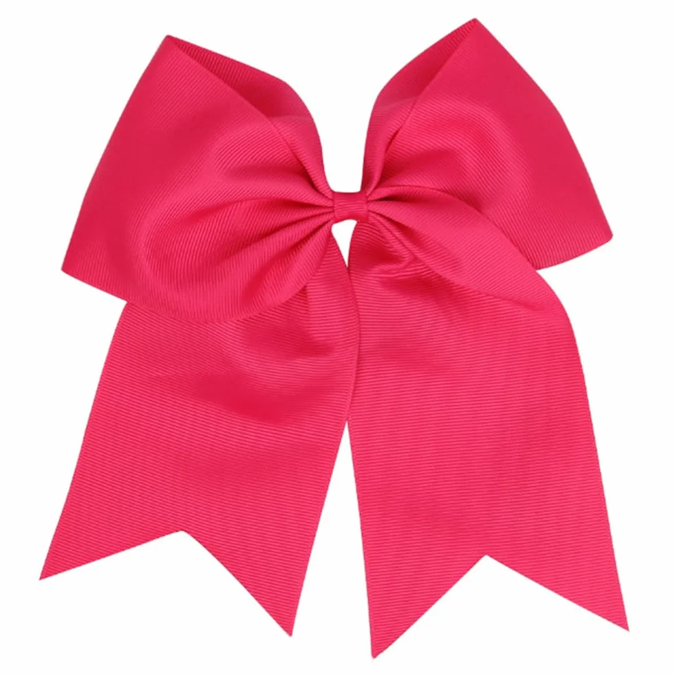 JIHUOO Pompon Cheerleader Grande Fiocco Capelli Rosa Acceso