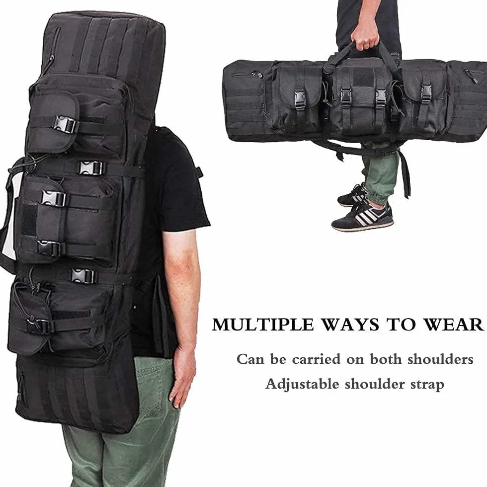 Custodia per Carabine 140cm Impermeabile Doppia Fucile Borsa